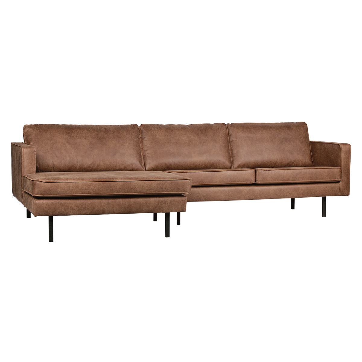 Woood | Chaise longue Rodeo links ecoleer cognac