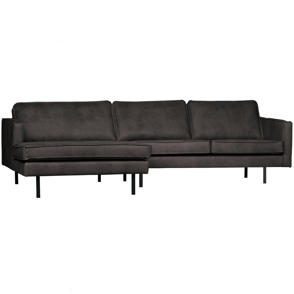 Woood | Chaise longue Rodeo links ecoleer zwart