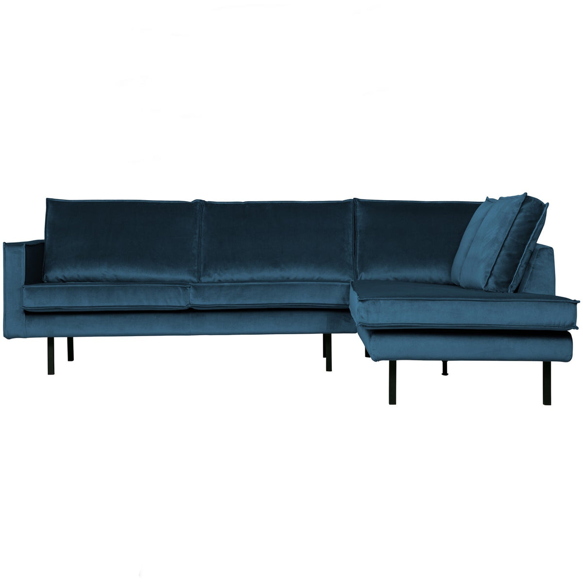 Woood | Hoekbank Rodeo rechts velvet blauw