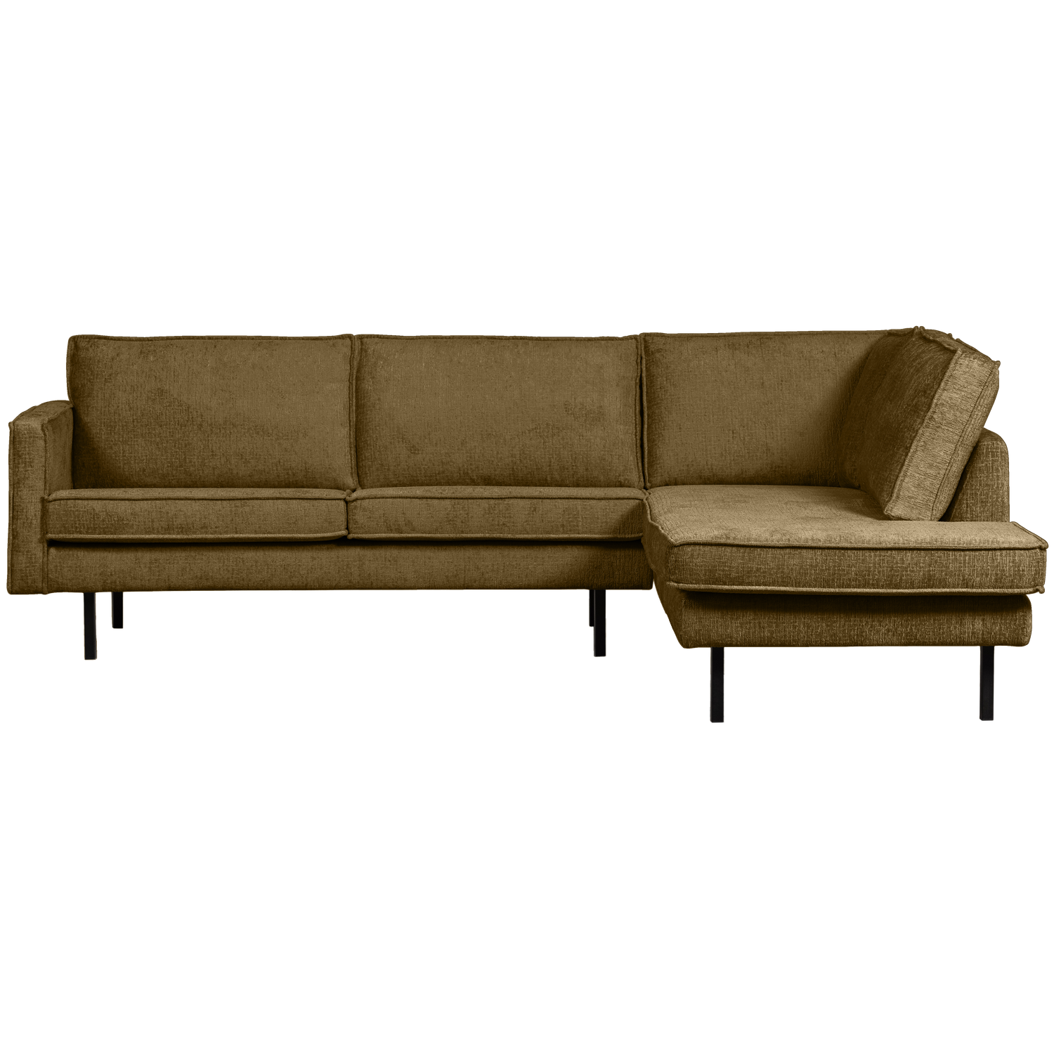 Woood | Hoekbank Rodeo rechts structure velvet brass