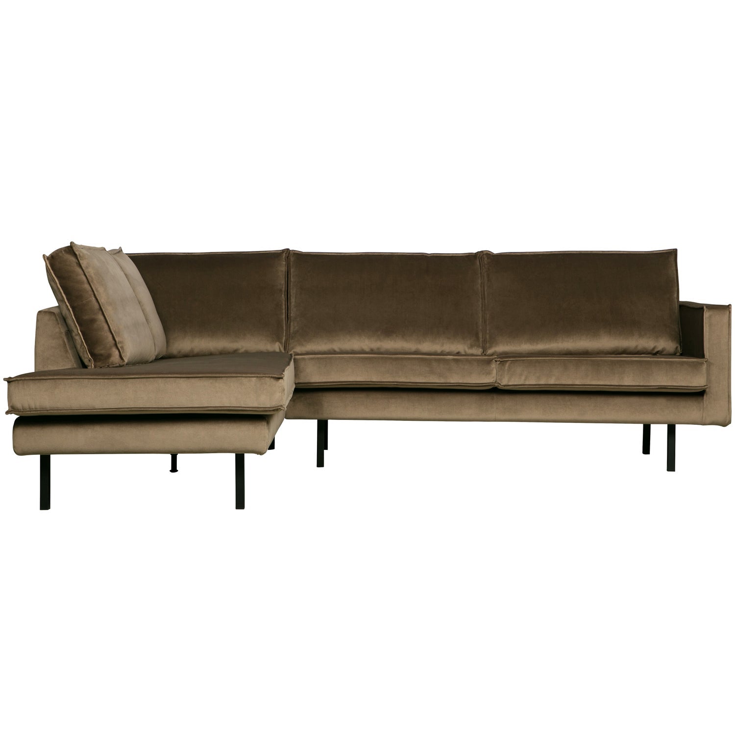 Woood | Hoekbank Rodeo links velvet taupe
