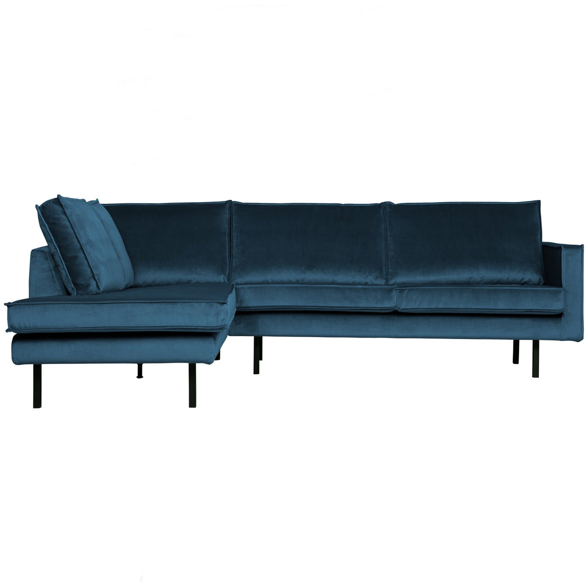 Woood | Hoekbank Rodeo links velvet blauw