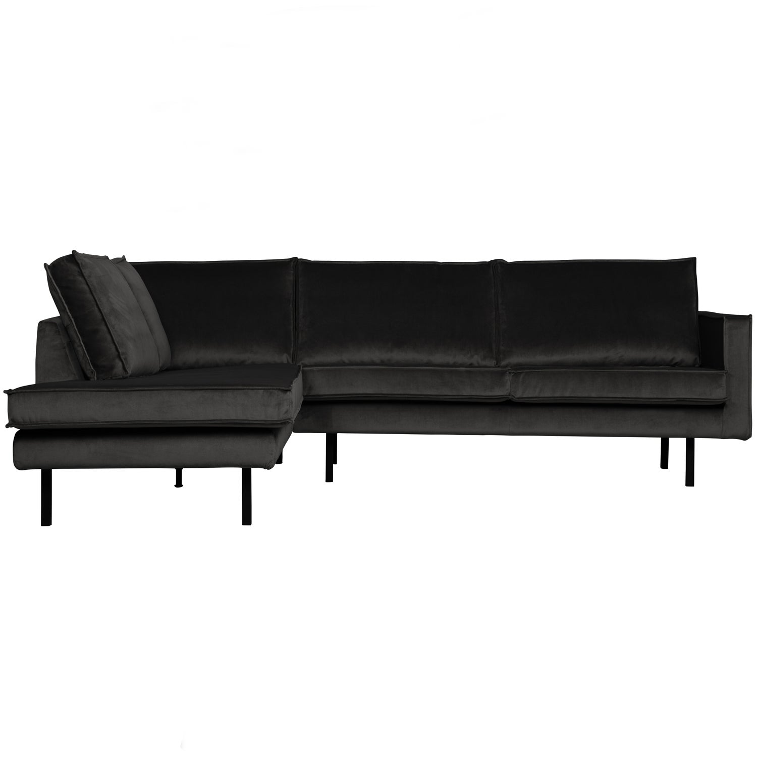 Woood | Hoekbank Rodeo links velvet antraciet