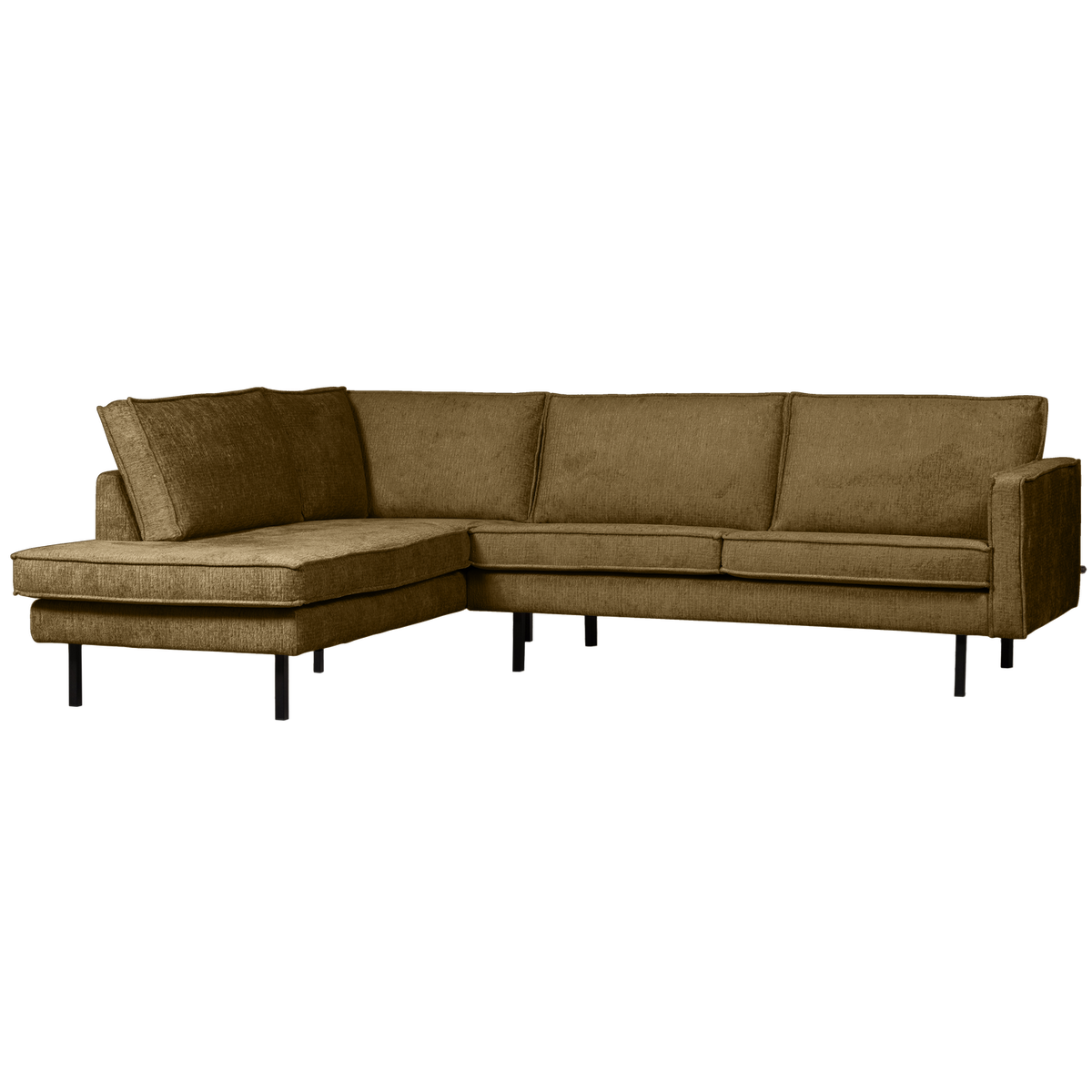 Woood | Hoekbank Rodeo links structure velvet brass