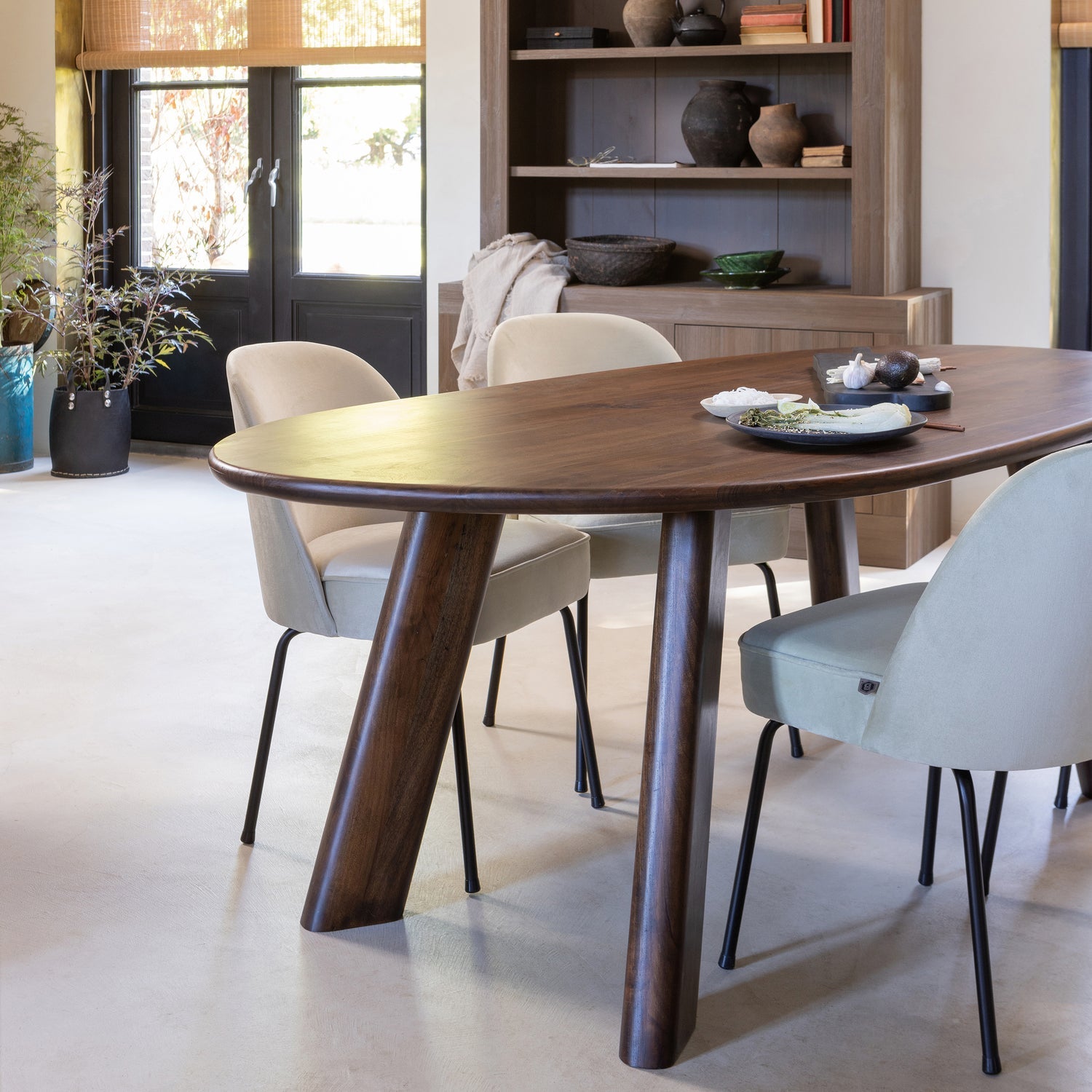 Woood | Eettafel & Bureau Roundly 200cm donkerbruin