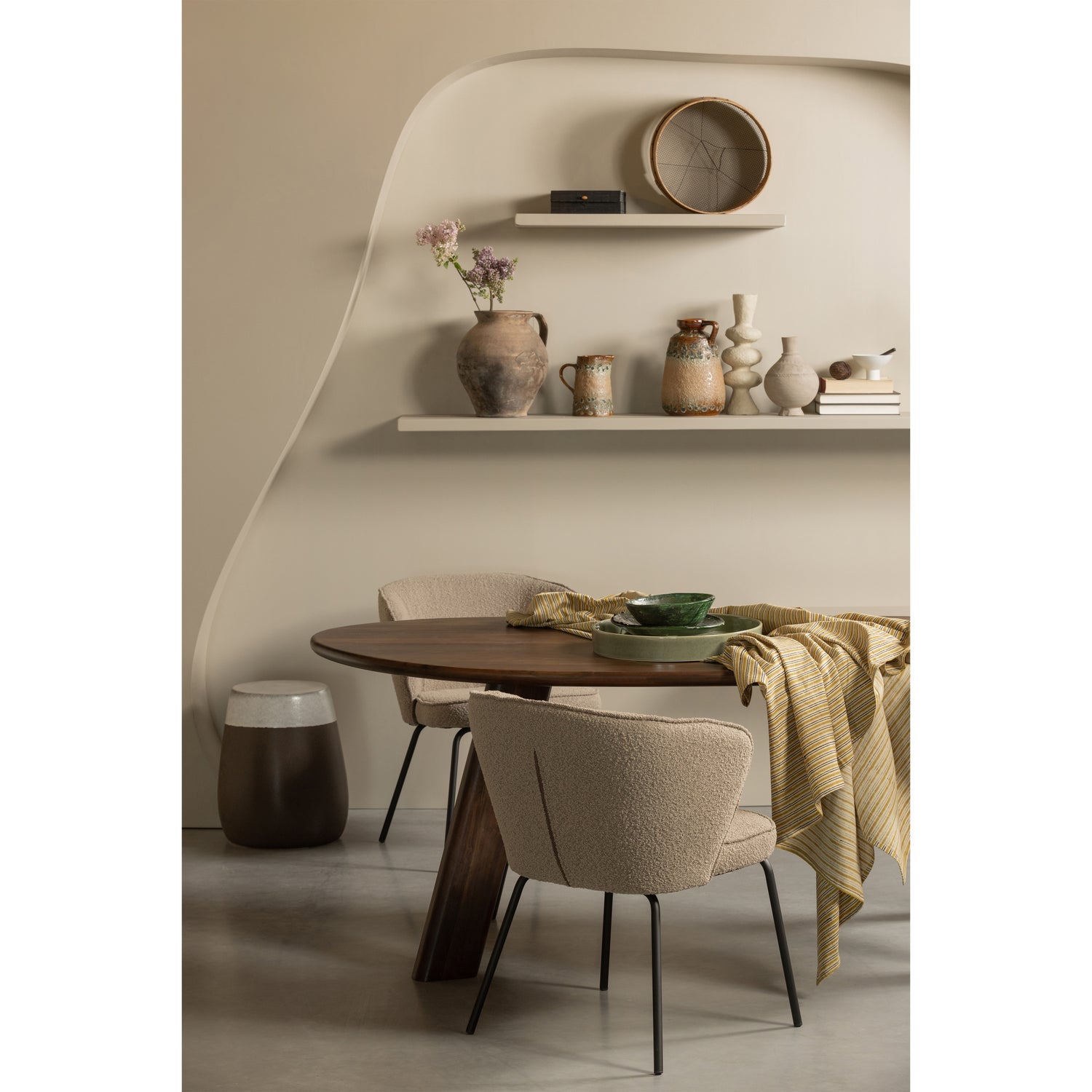 Woood | Eettafel & Bureau Roundly 200cm donkerbruin