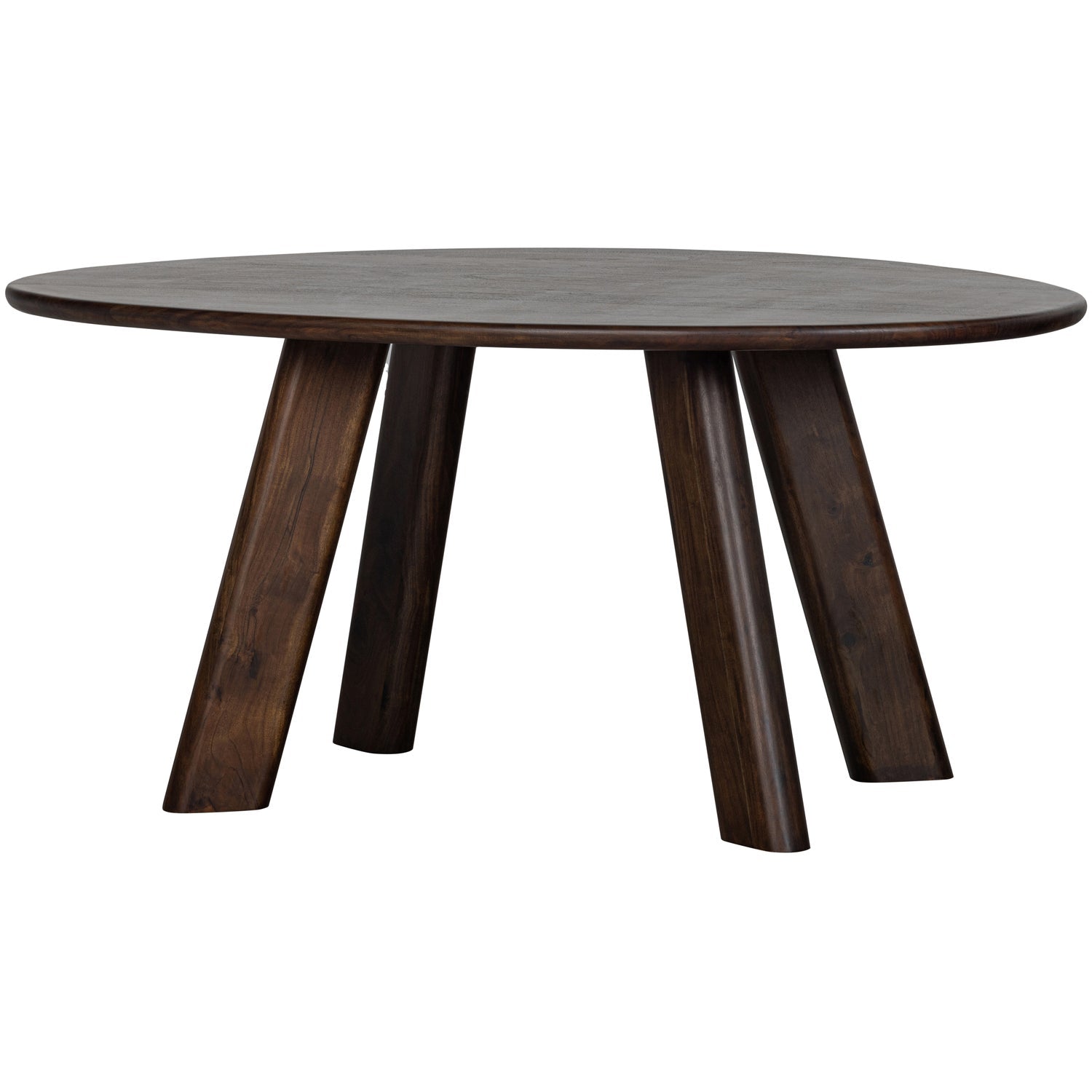 Woood | Eettafel & bureau Roundly 160cm donkerbruin