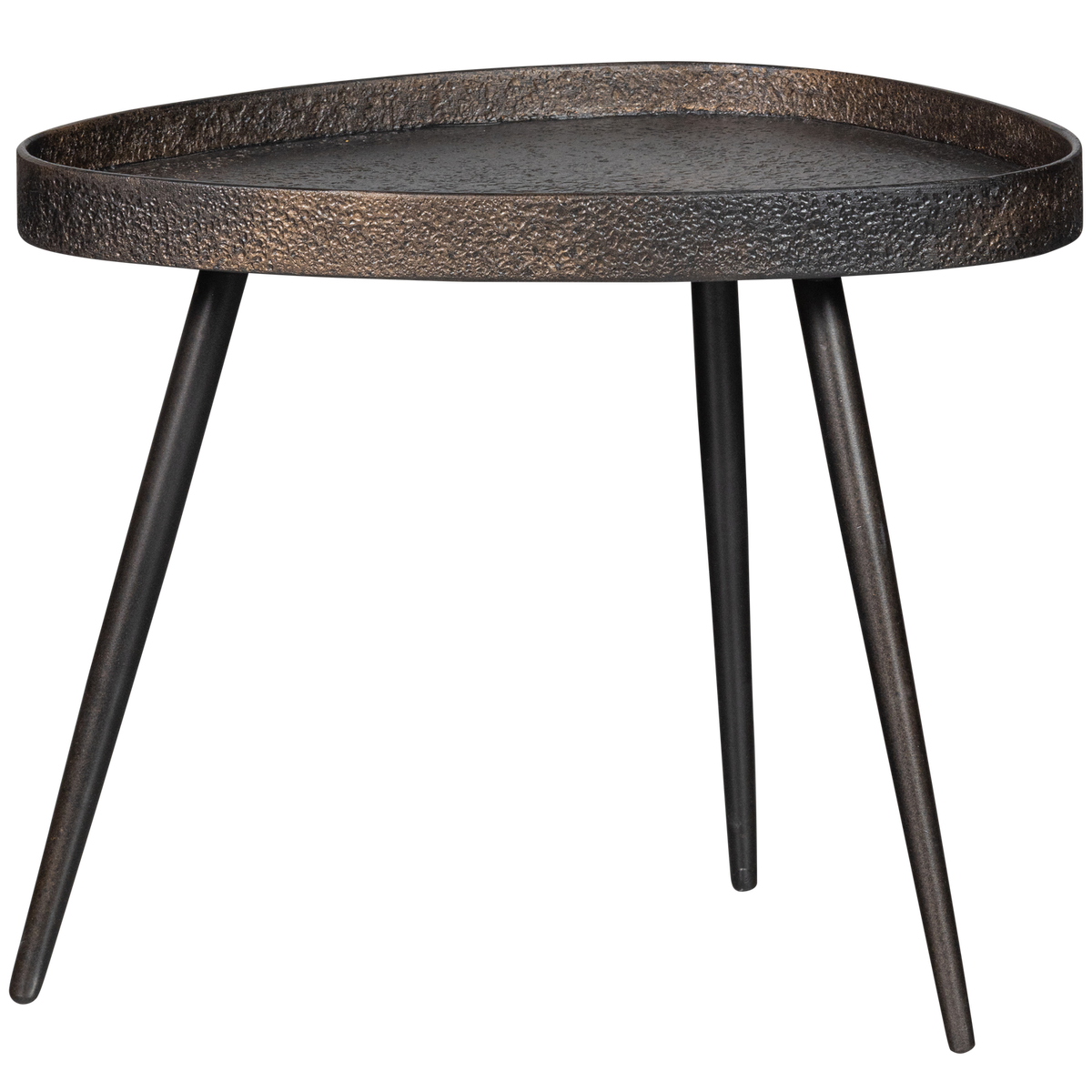 Woood | Bijzettafels Crude set2 antique brons