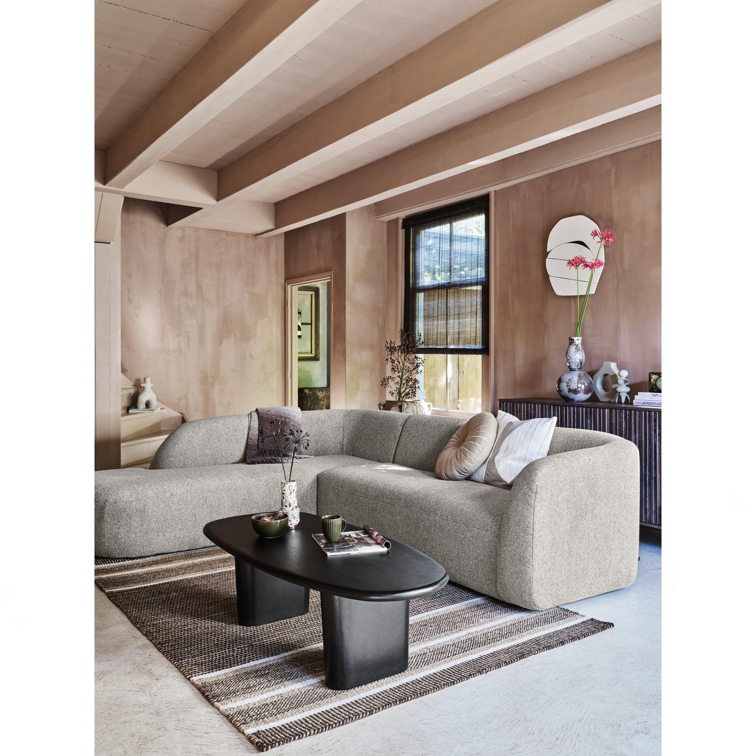 Woood | Hoekbank Sloping links off white melange