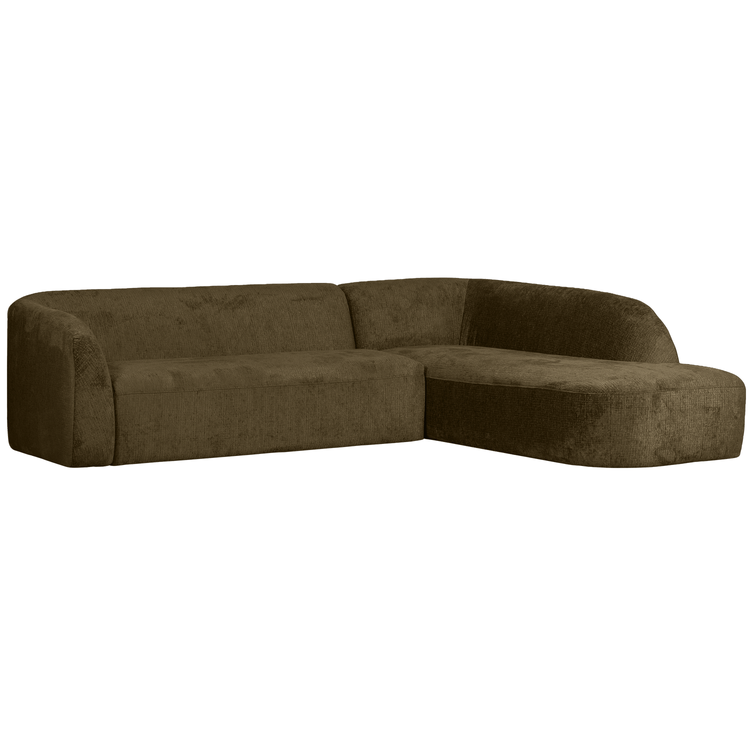 Woood | Hoekbank Sloping rechts structure velvet bonsai
