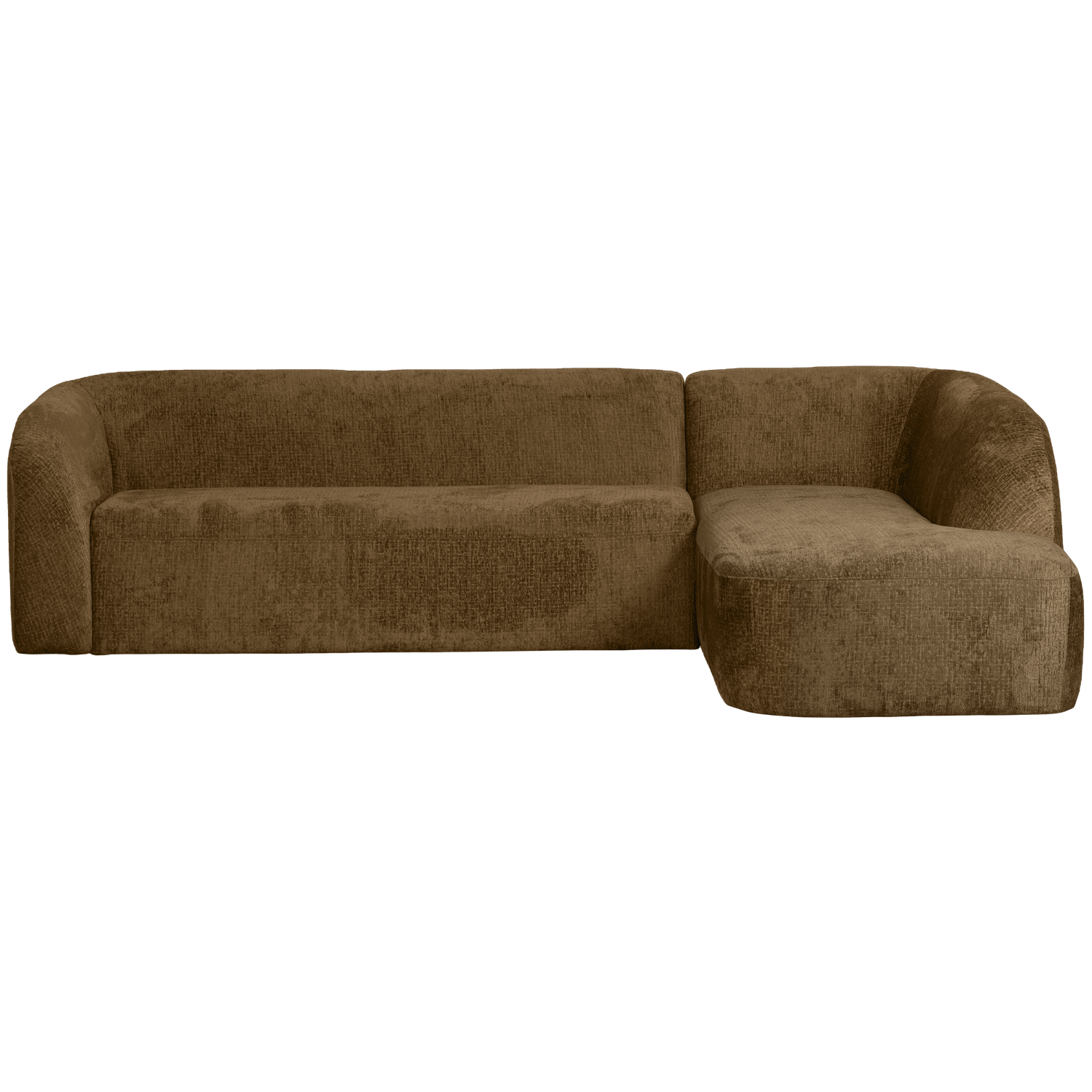Woood | Hoekbank Sloping rechts structure velvet brass