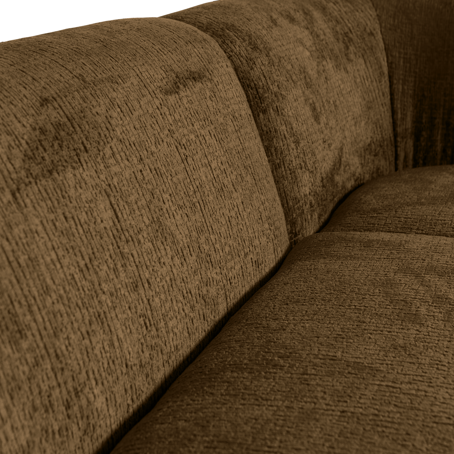 Woood | Hoekbank Sloping rechts structure velvet brass