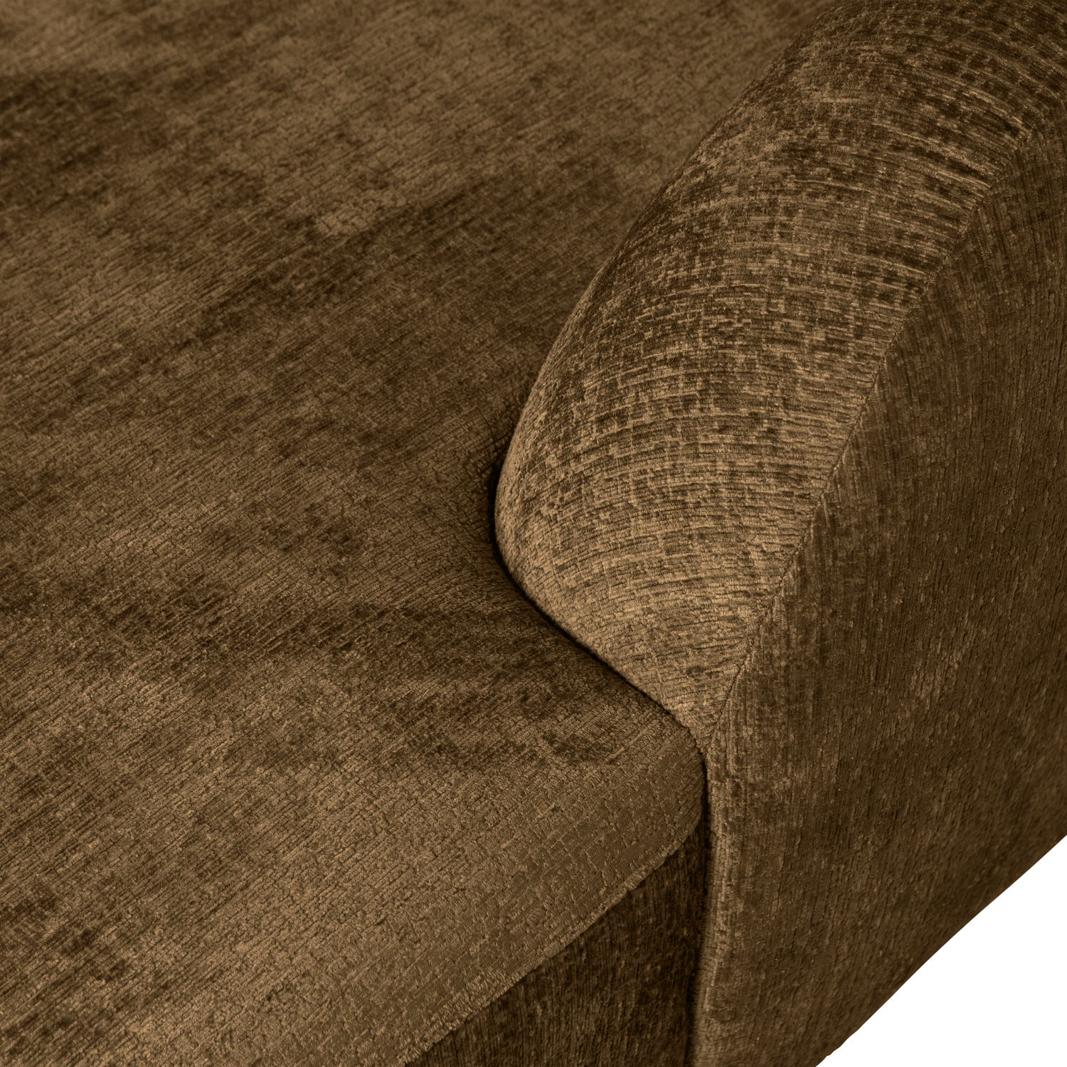 Woood | Hoekbank Sloping rechts structure velvet brass