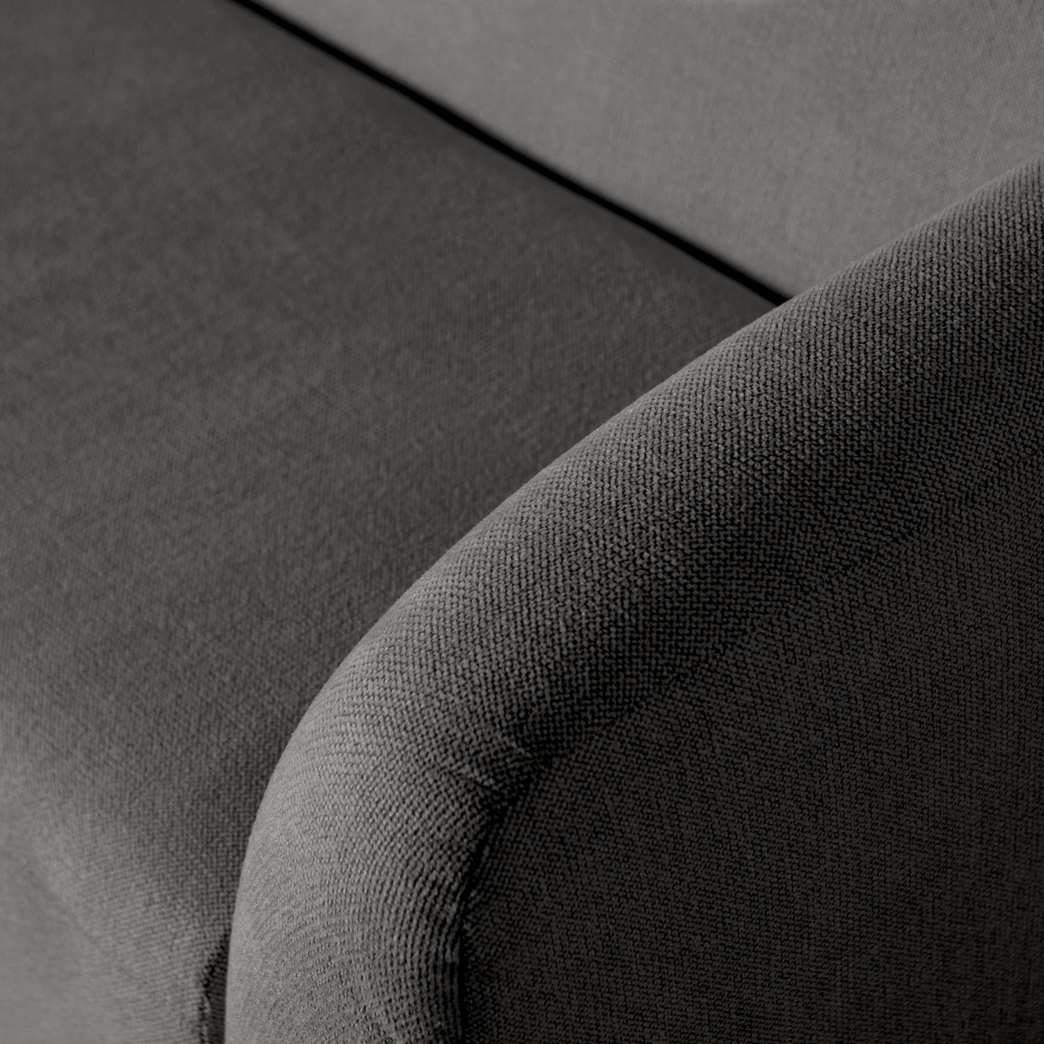 Woood | 3-Zits bank Sloping grijs/zwart melange