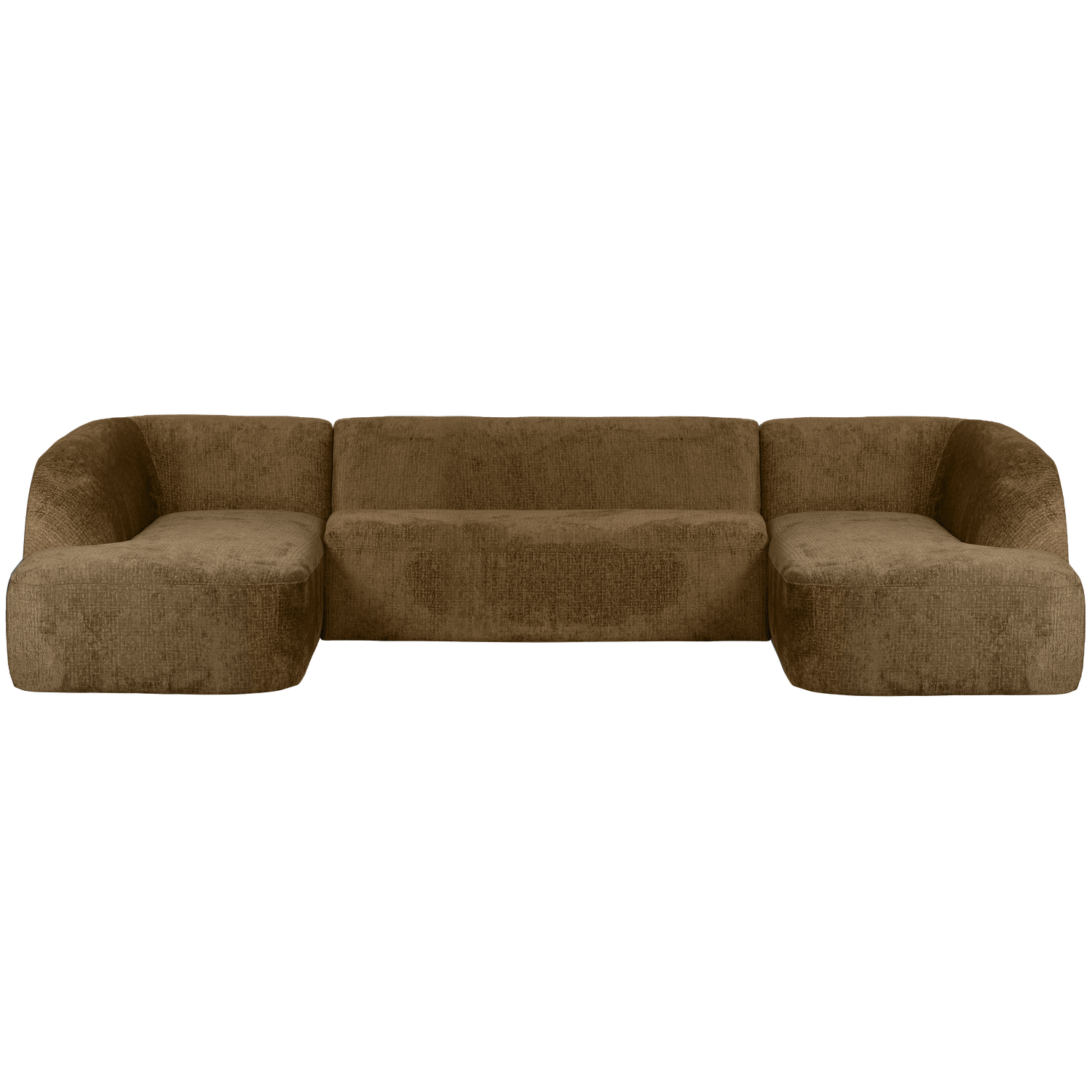 Woood | U-vorm bank Sloping structure velvet brass