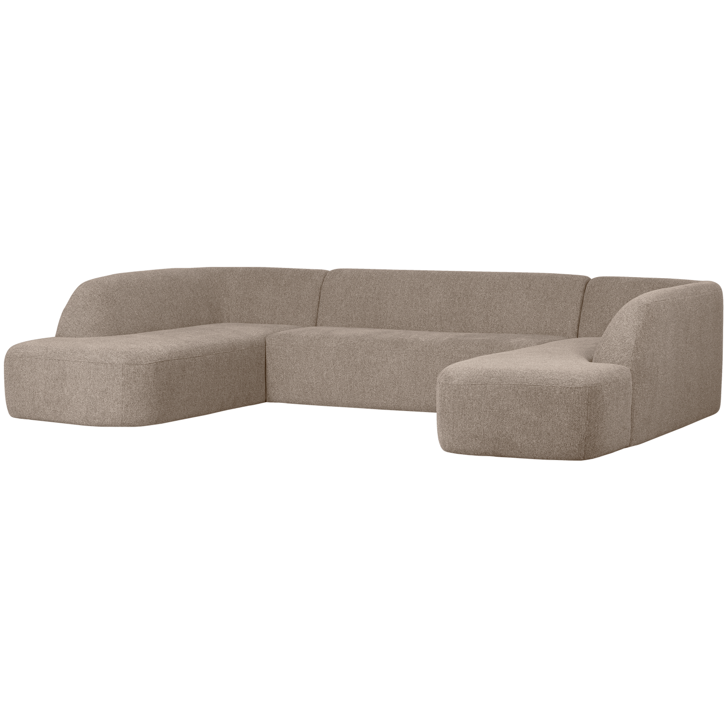 Woood | U-vorm bank Sloping naturel melange