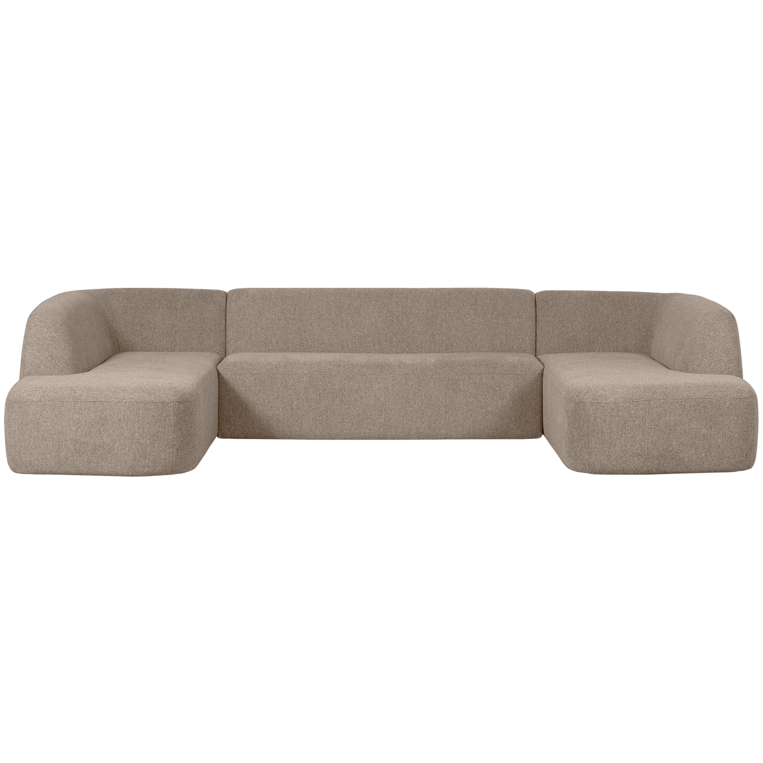Woood | U-vorm bank Sloping naturel melange
