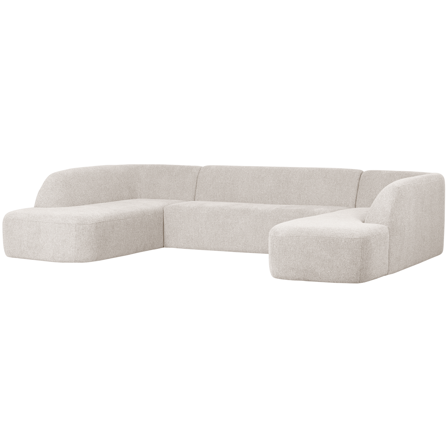 Woood | U-vorm bank Sloping pearl melange