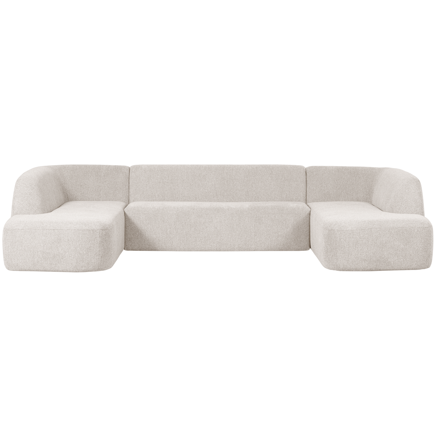 Woood | U-vorm bank Sloping pearl melange