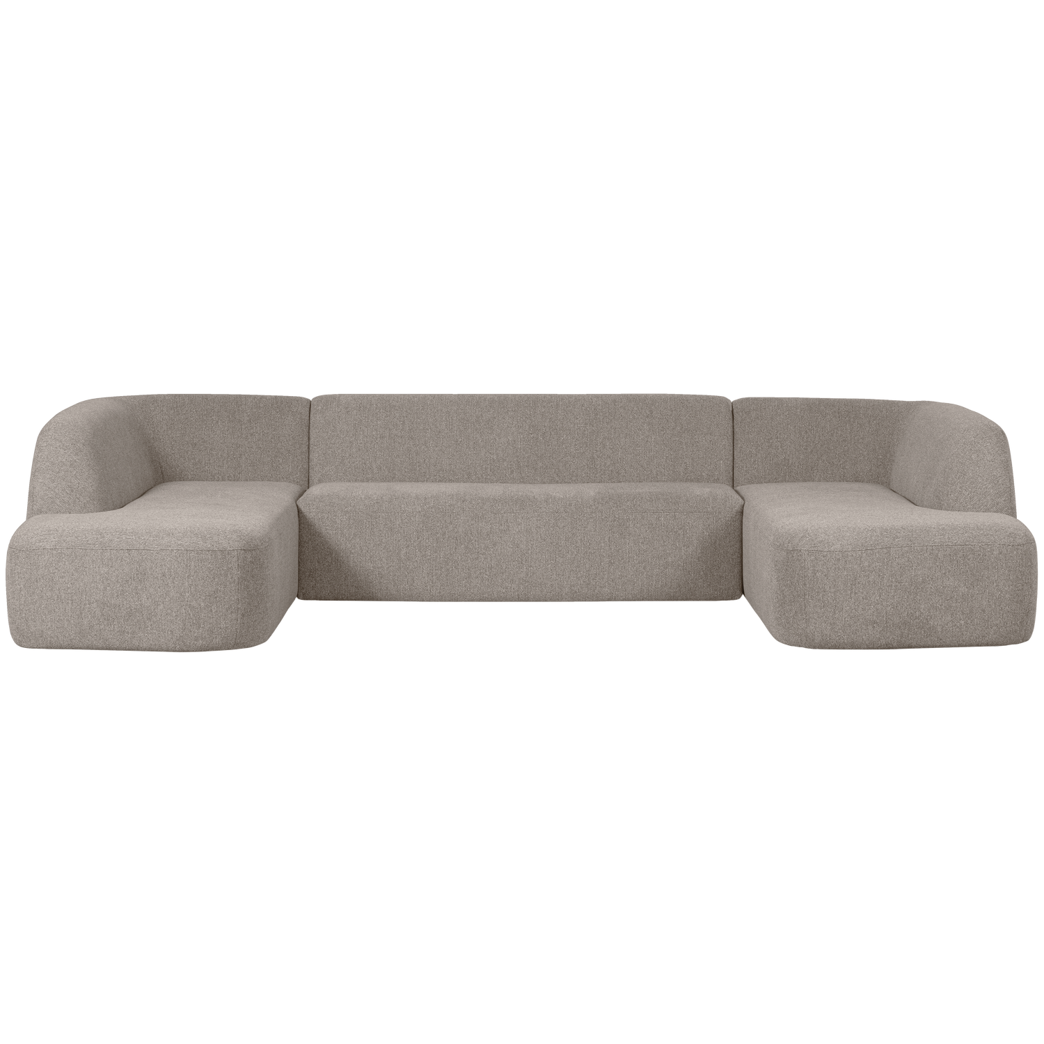 Woood | U-vorm bank Sloping off white melange