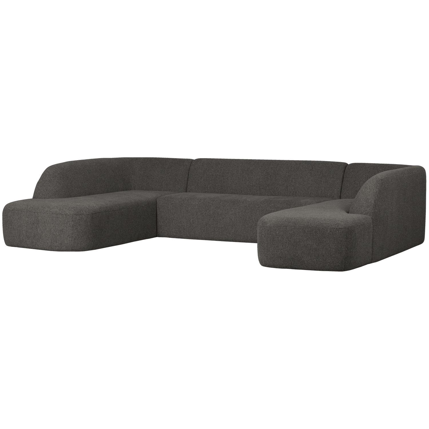 Woood | U-vorm bank Sloping grijs/zwart melange