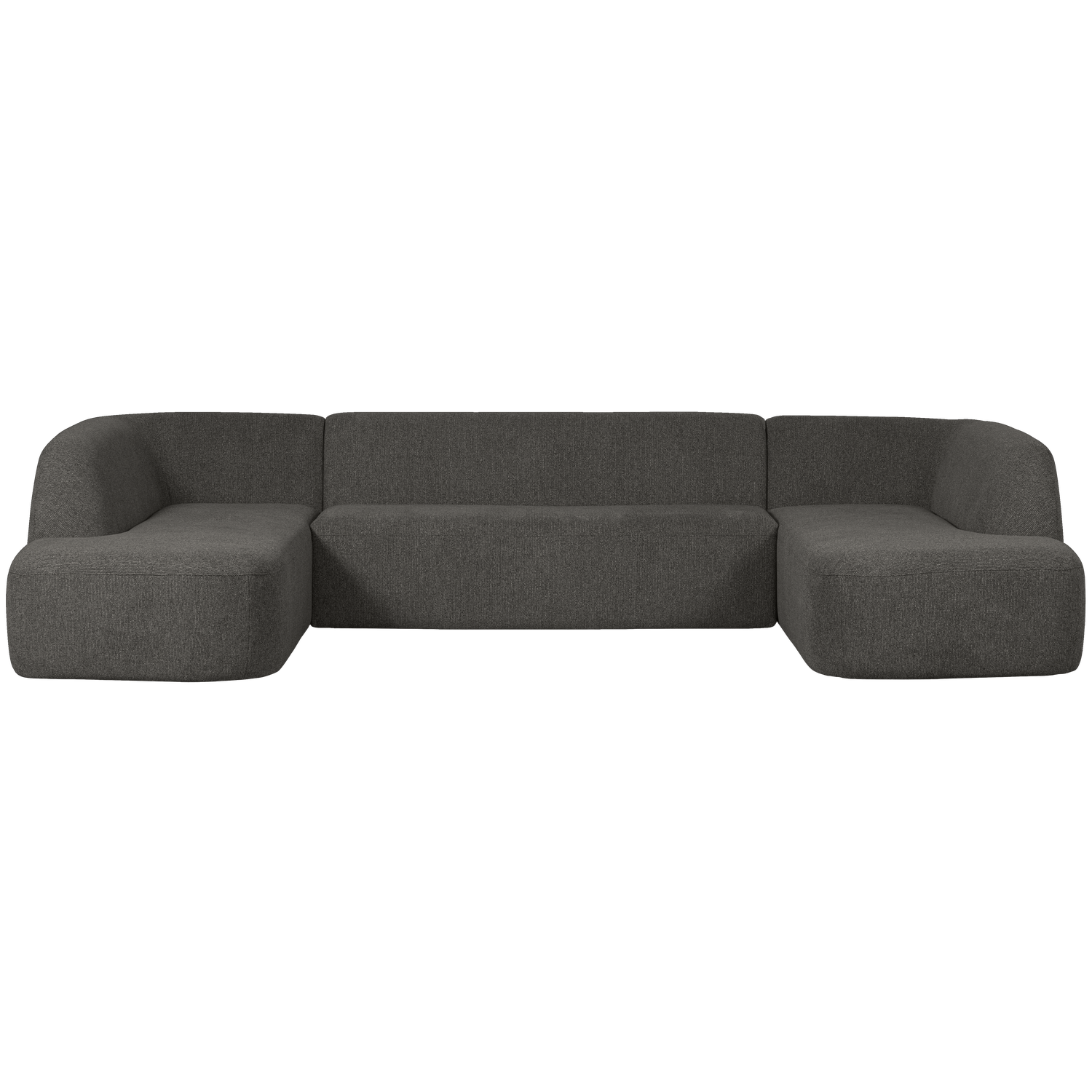Woood | U-vorm bank Sloping grijs/zwart melange