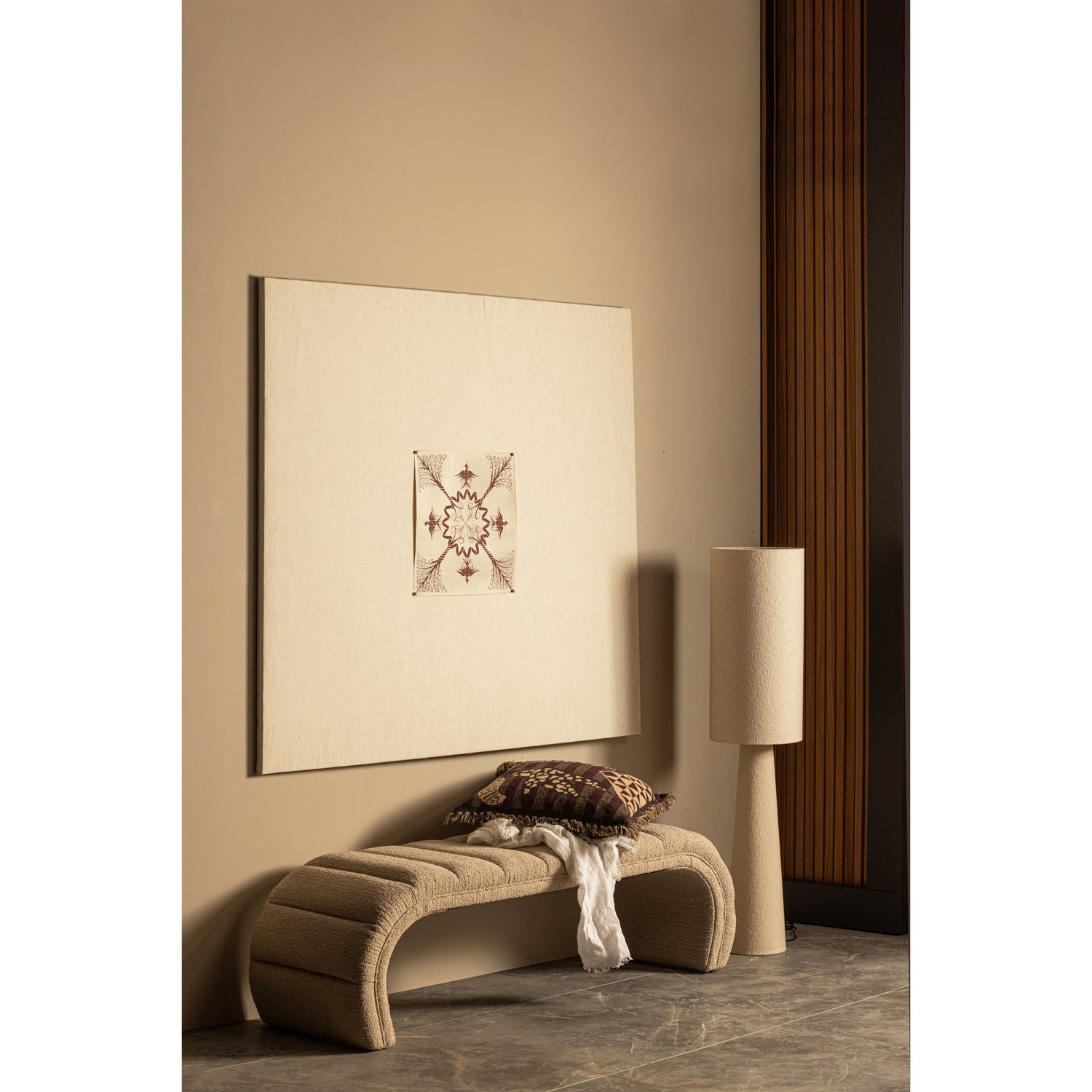 Woood | Vloerlamp Loft boucle naturel 130cm