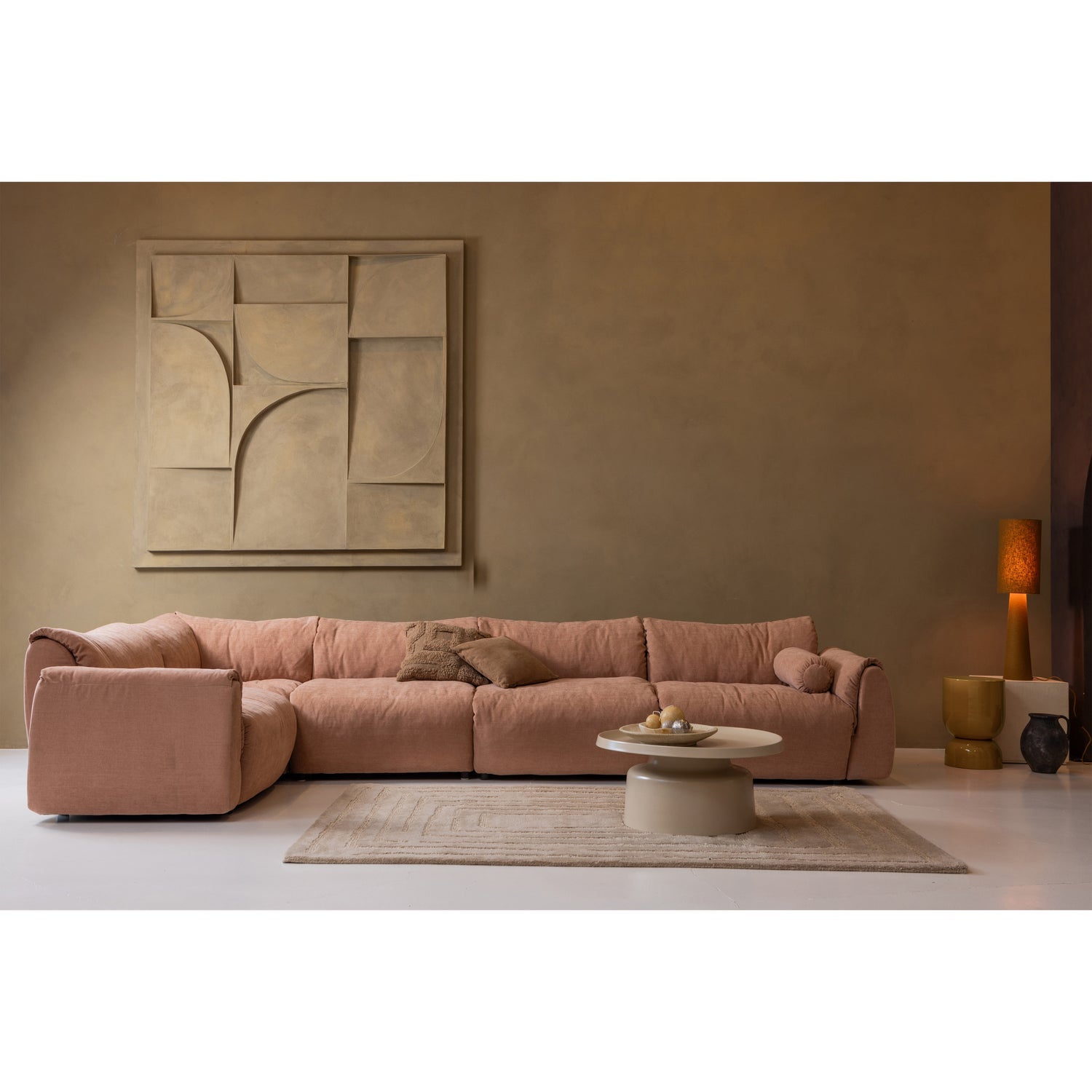 Woood | Tafellamp Loft boucle tapenade 90cm