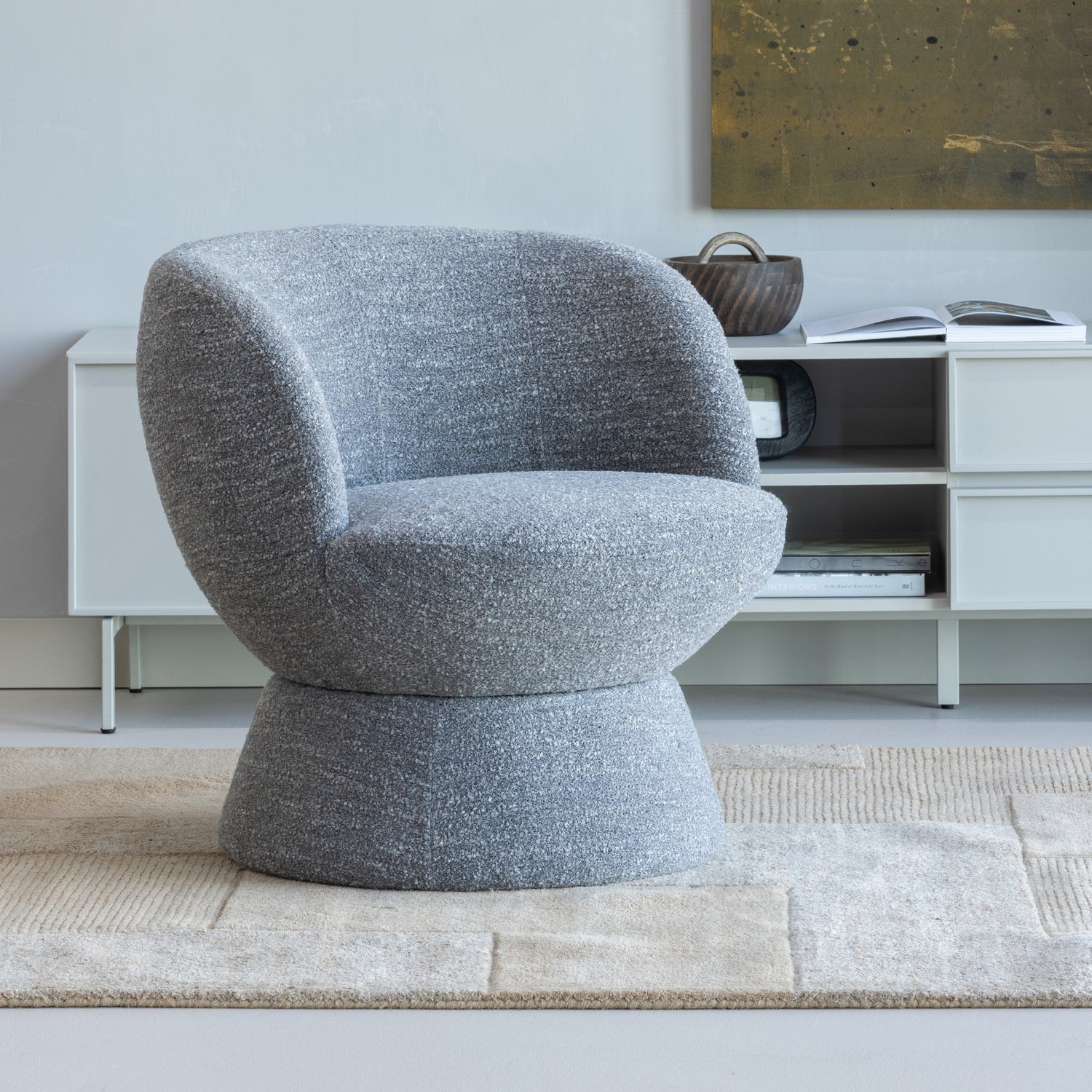 Woood | Draaifauteuil Shuffle grijs melange