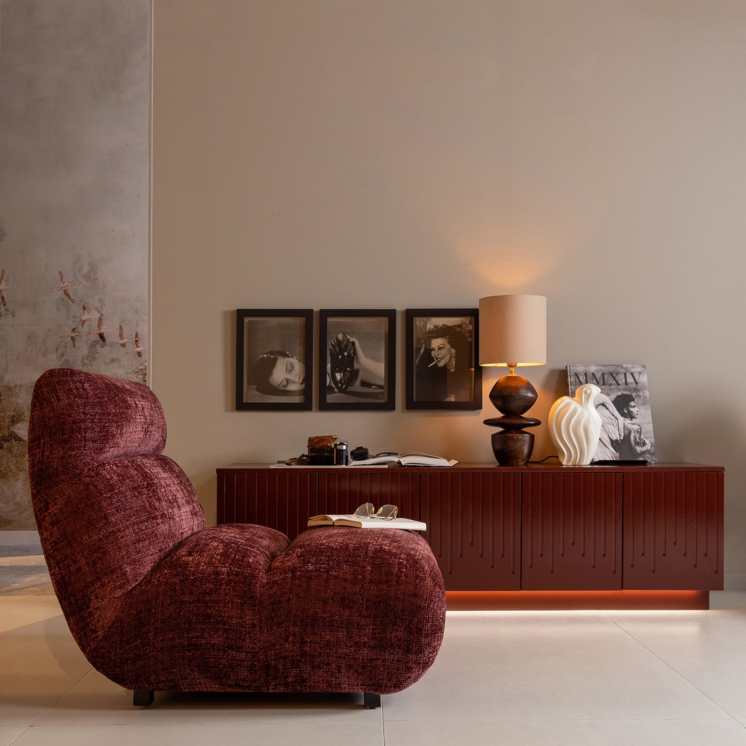 Woood | Fauteuil Observe aubergine