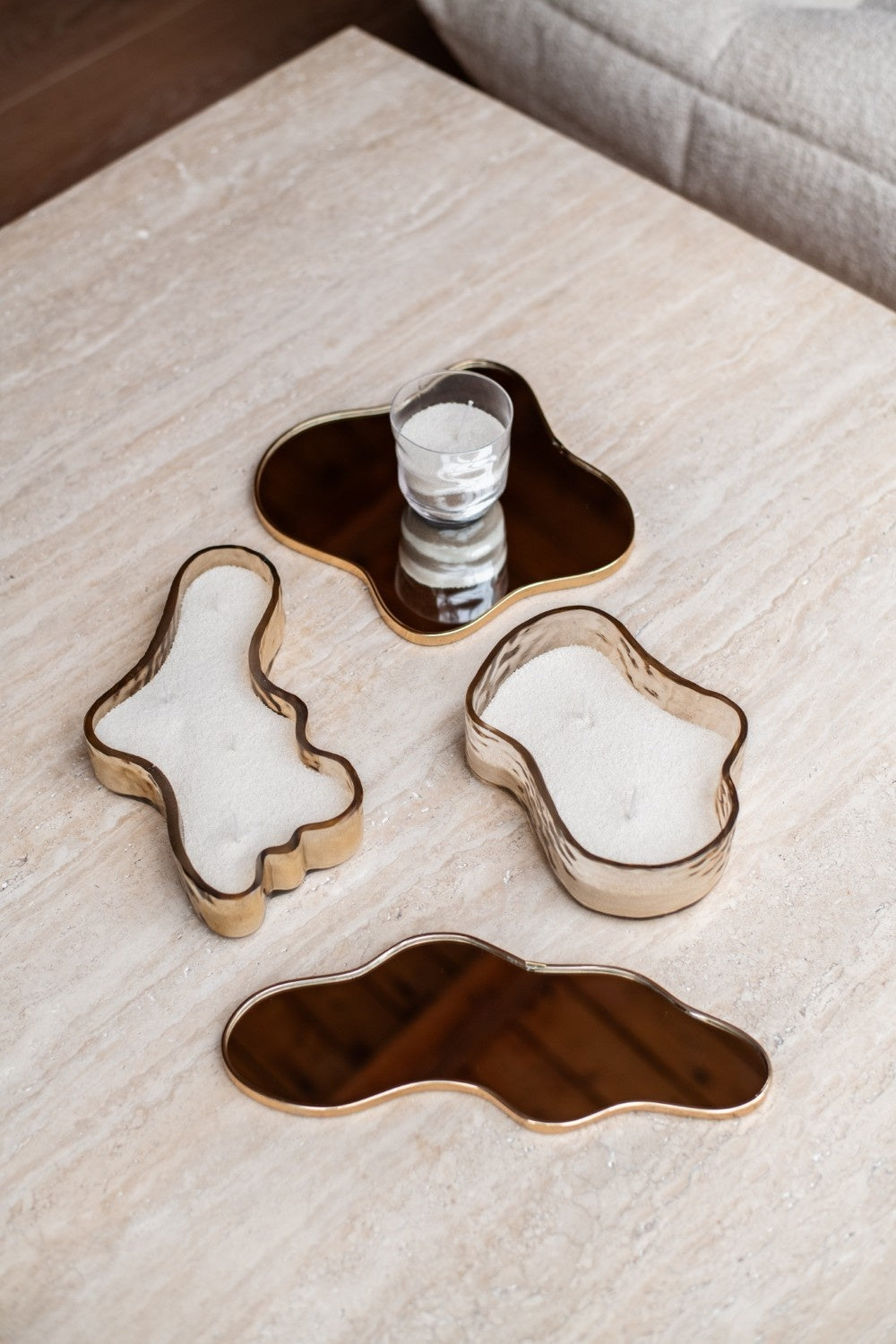 Home Society | Schaaltjes spiegel goud (pst)