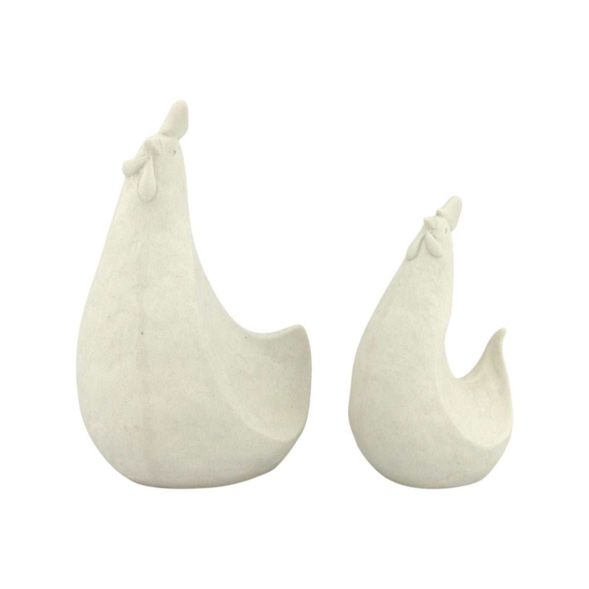 Home Society | Kippen porselein wit (set2)