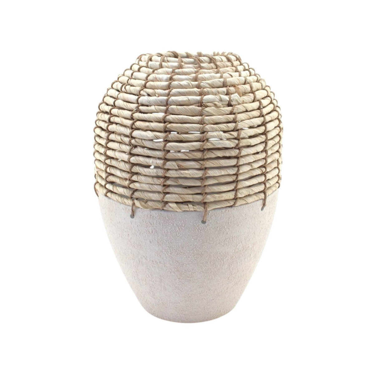 Home Society | Vaas Noma metaal met touw beige
