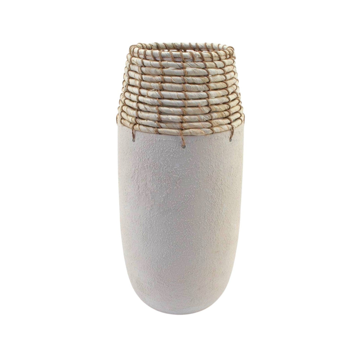 Home Society | Vaas Noma metaal met touw beige