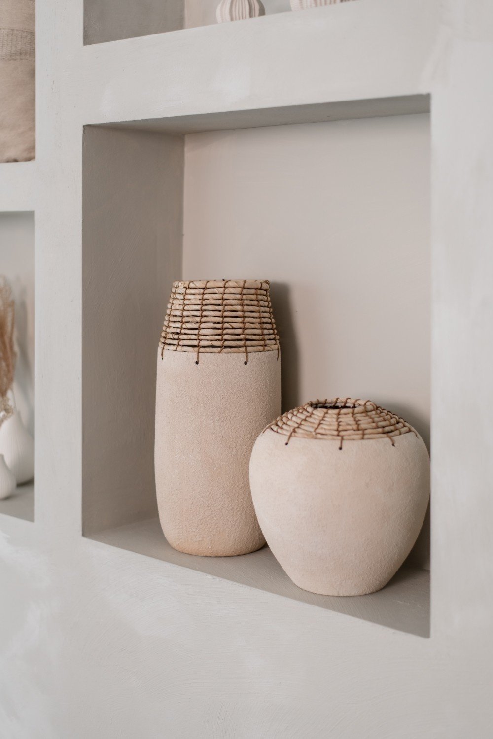 Home Society | Vaas Noma metaal met touw beige