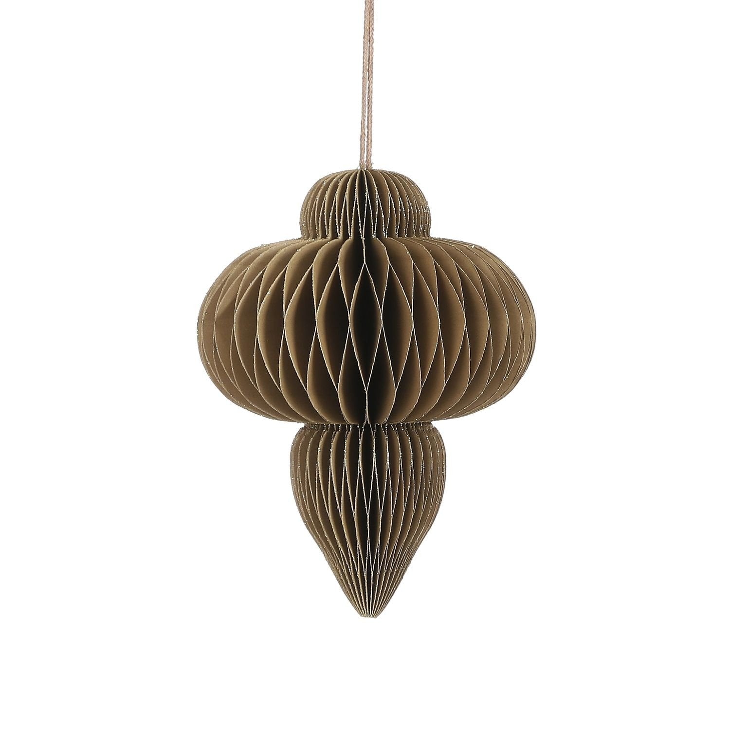 Selected by | Kerstbal pegel papier goud 18x13cm