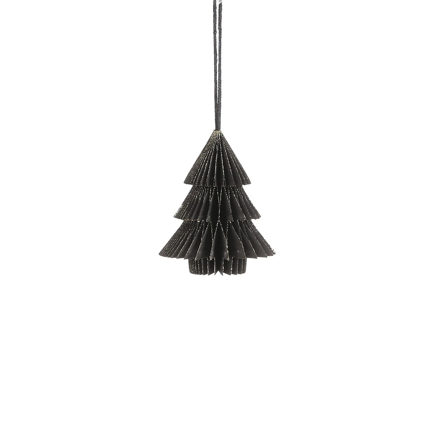 Selected by | Kerstboom papier zwart 10x9cm