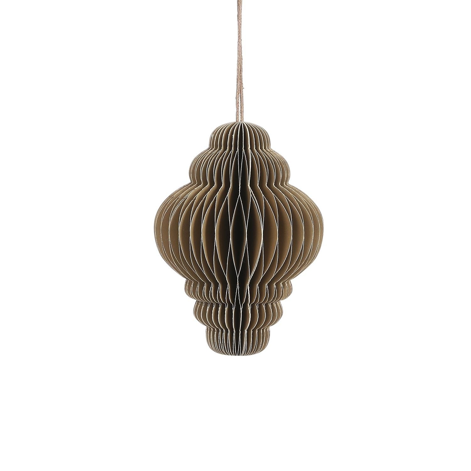 Selected by | Kerstbal pegel papier goud 14x9cm