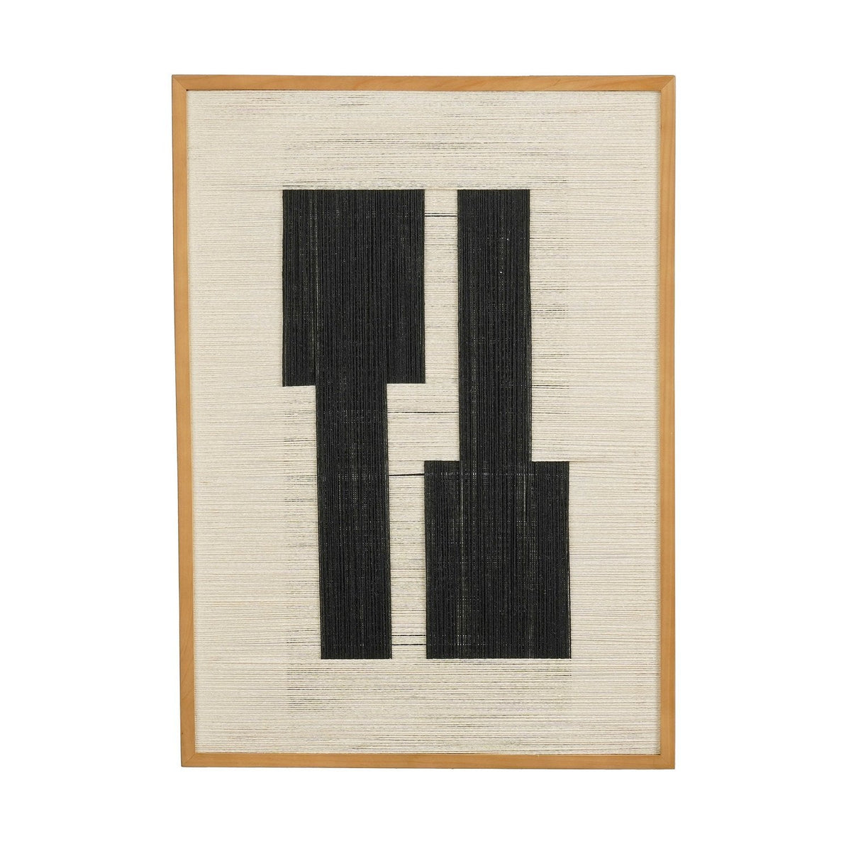 Selected By | Schilderij touw zwart beige 70x50cm