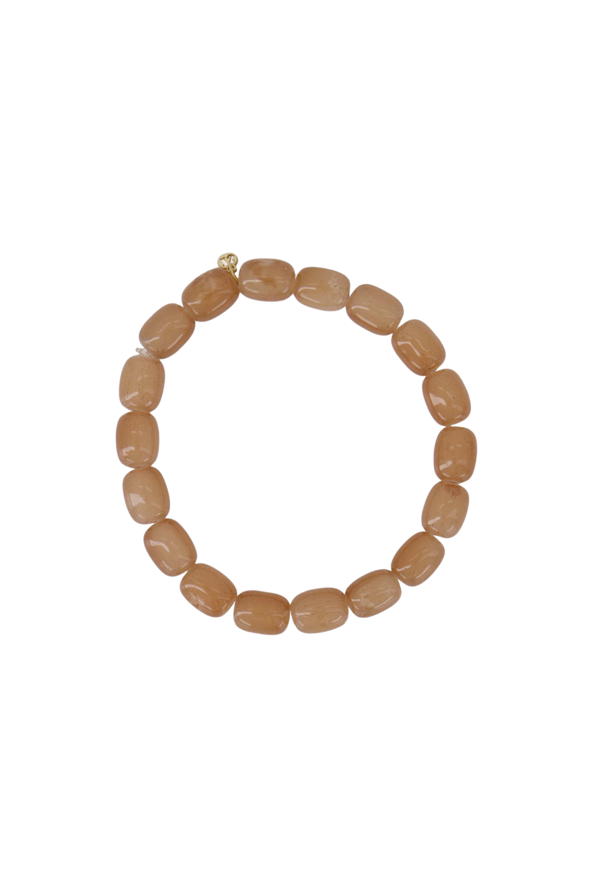 Zusss | Elastieken kralen armband warm camel