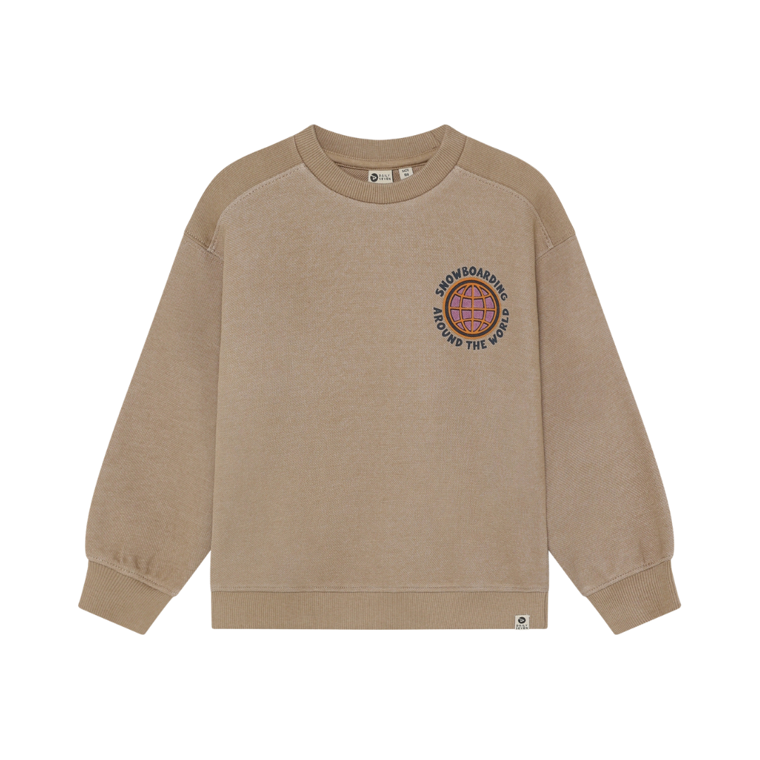 Daily7 | Sweater oversized backprint plaza taupe
