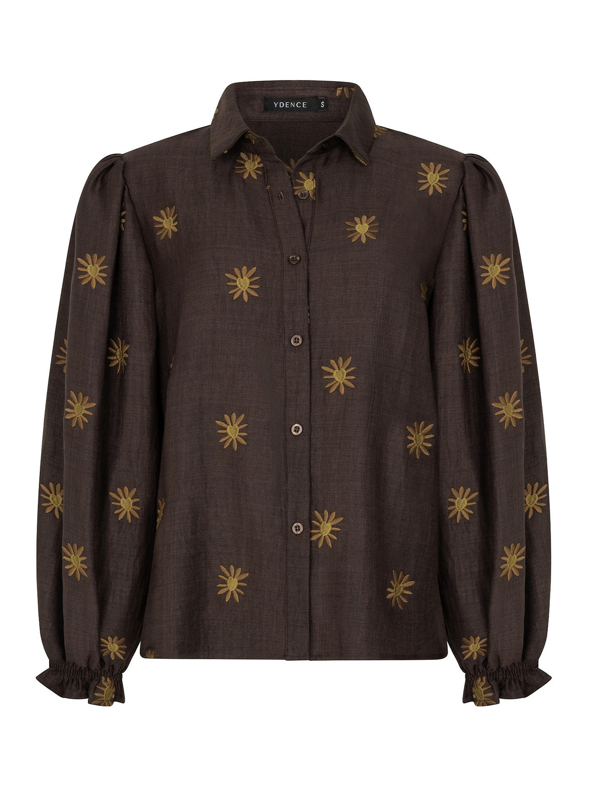 Ydence | Blouse Jasmijn Dark brown