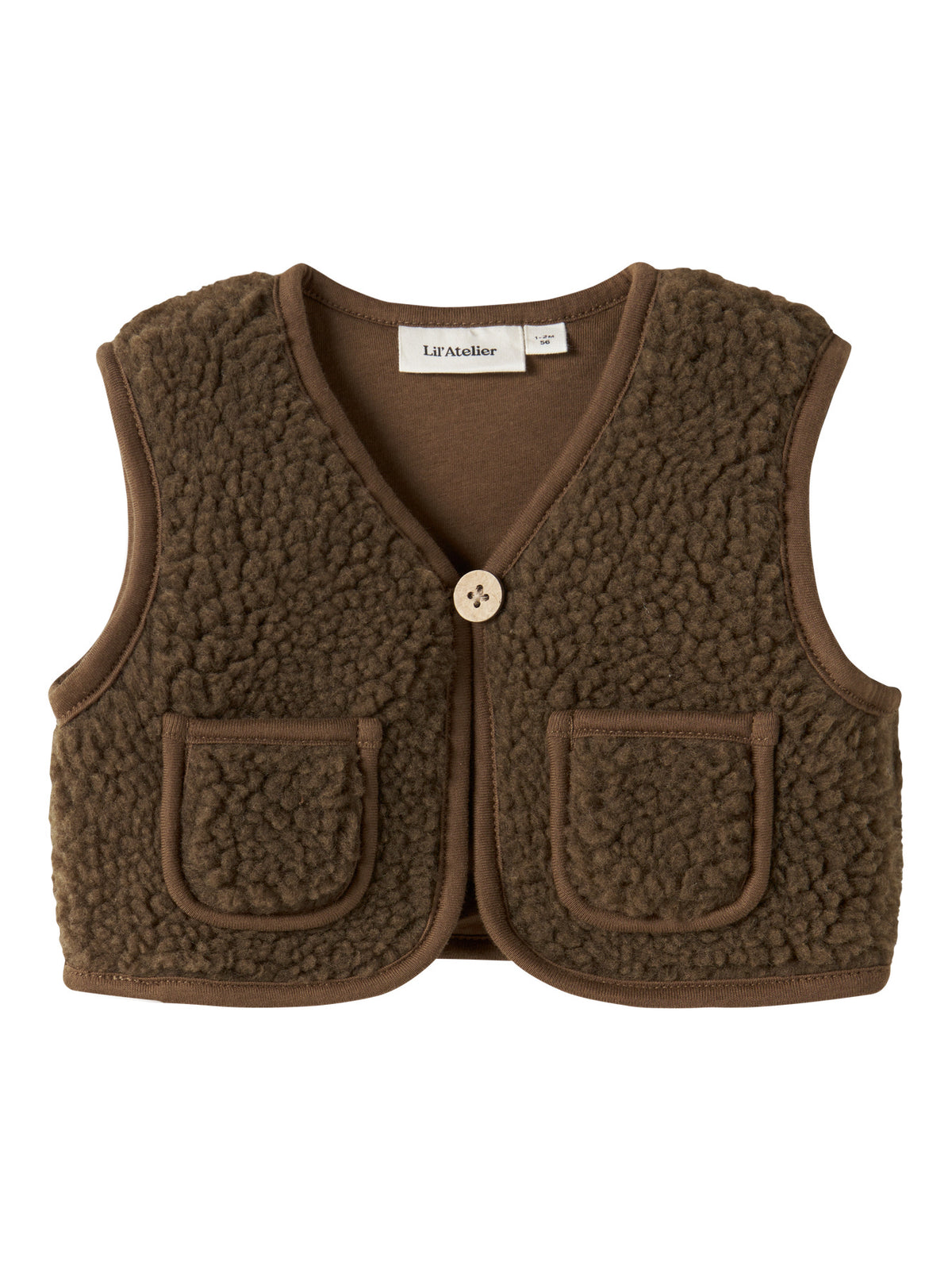 Lil Atelier | Teddy giletje Jono Sherpa teak