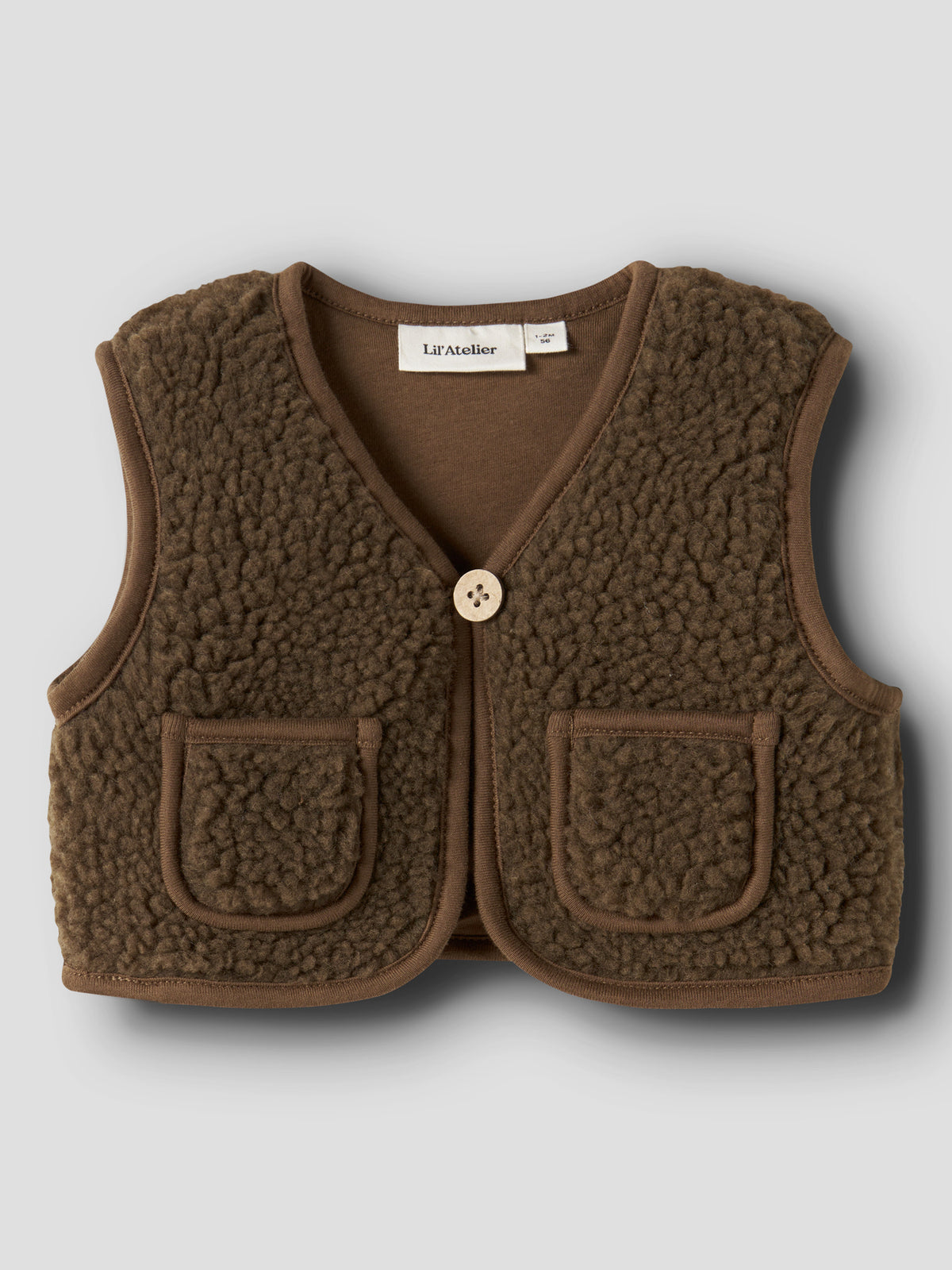 Lil Atelier | Teddy giletje Jono Sherpa teak