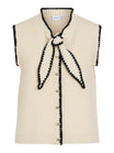 Vila | Vest Celeste met strik birch