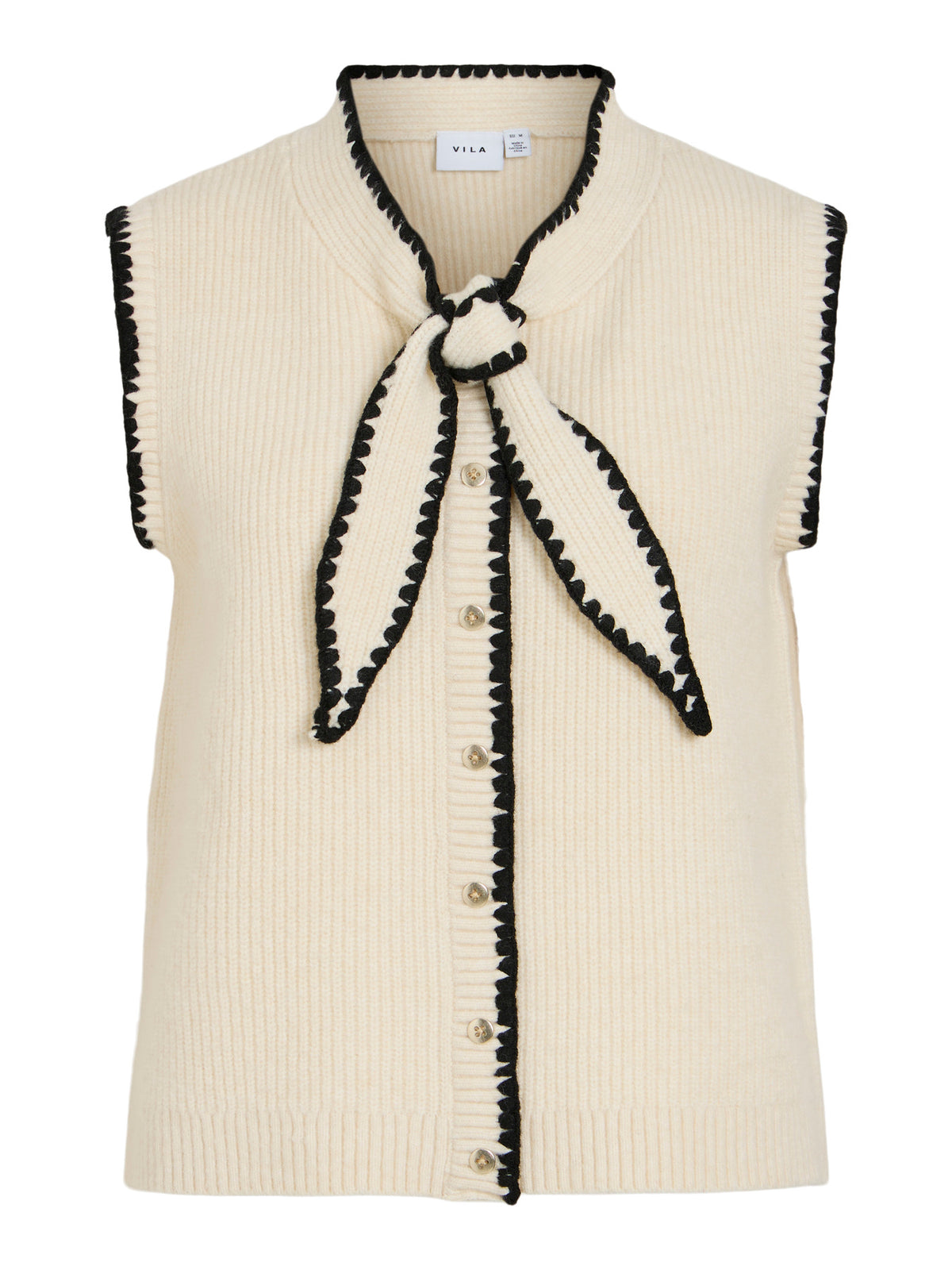 Vila | Vest Celeste met strik birch