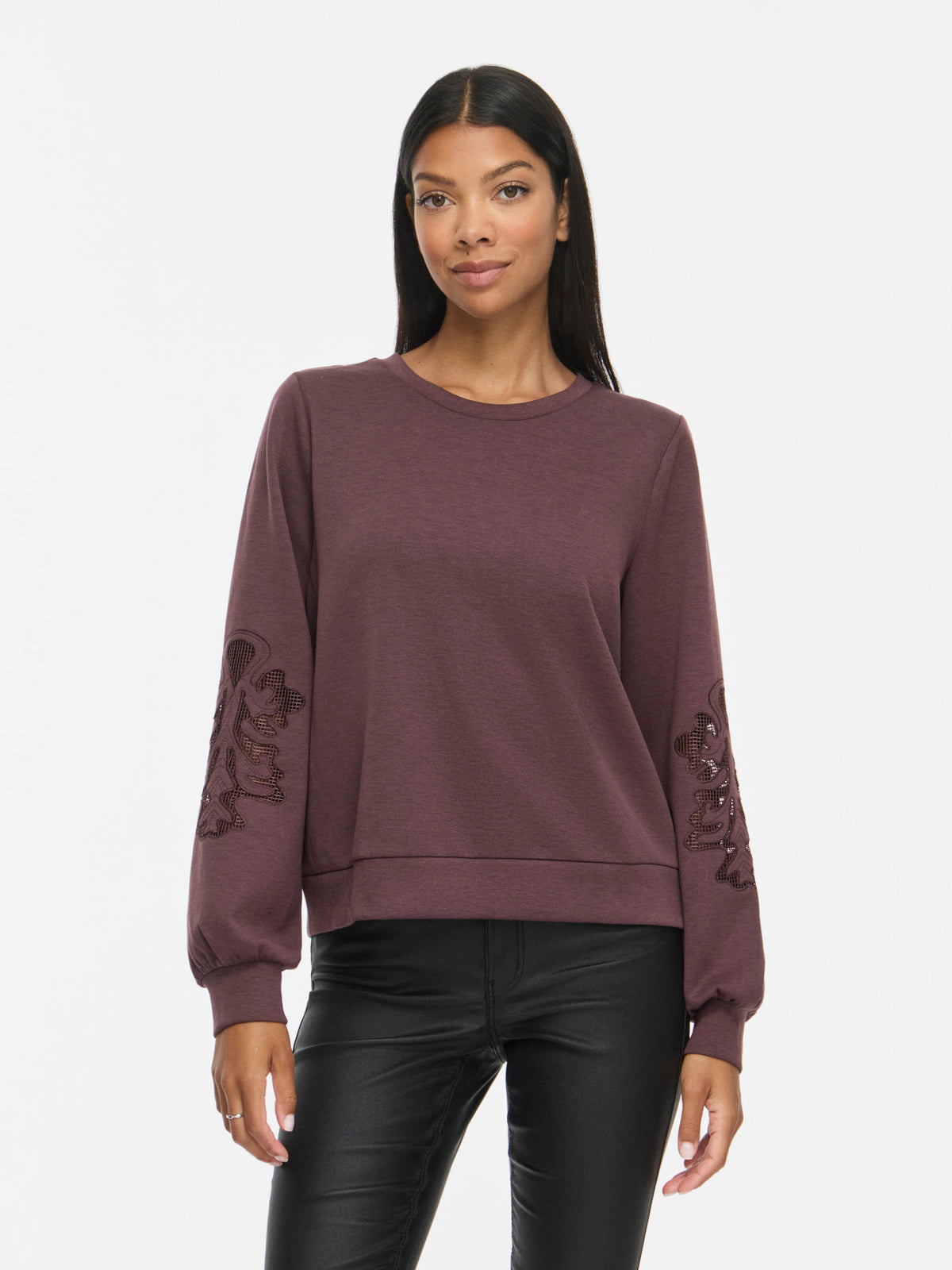 Vila | Sweater Siffa kanten mouw rozijn