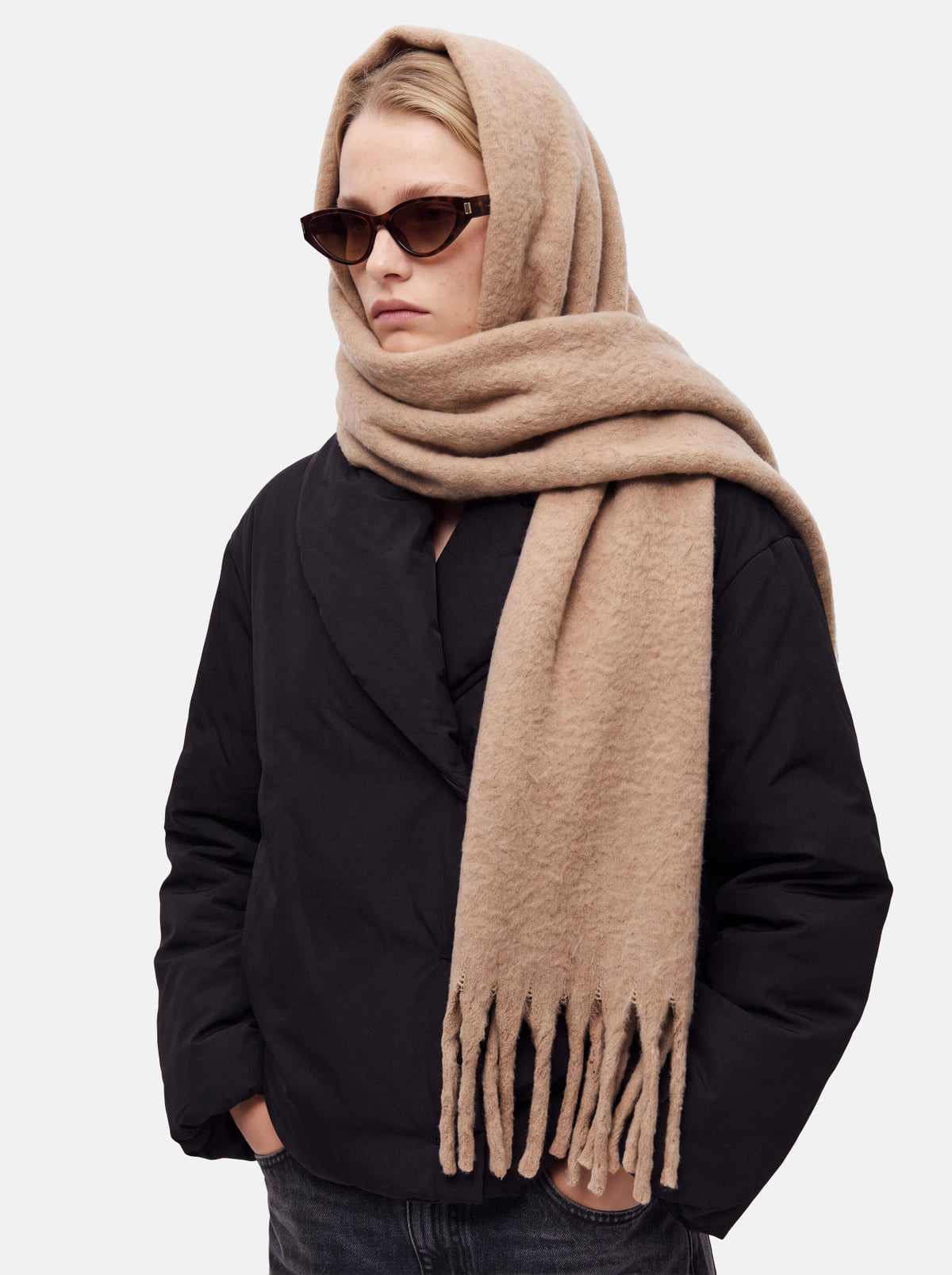 Pieces | Sjaal Nikita Silver mink NOOS