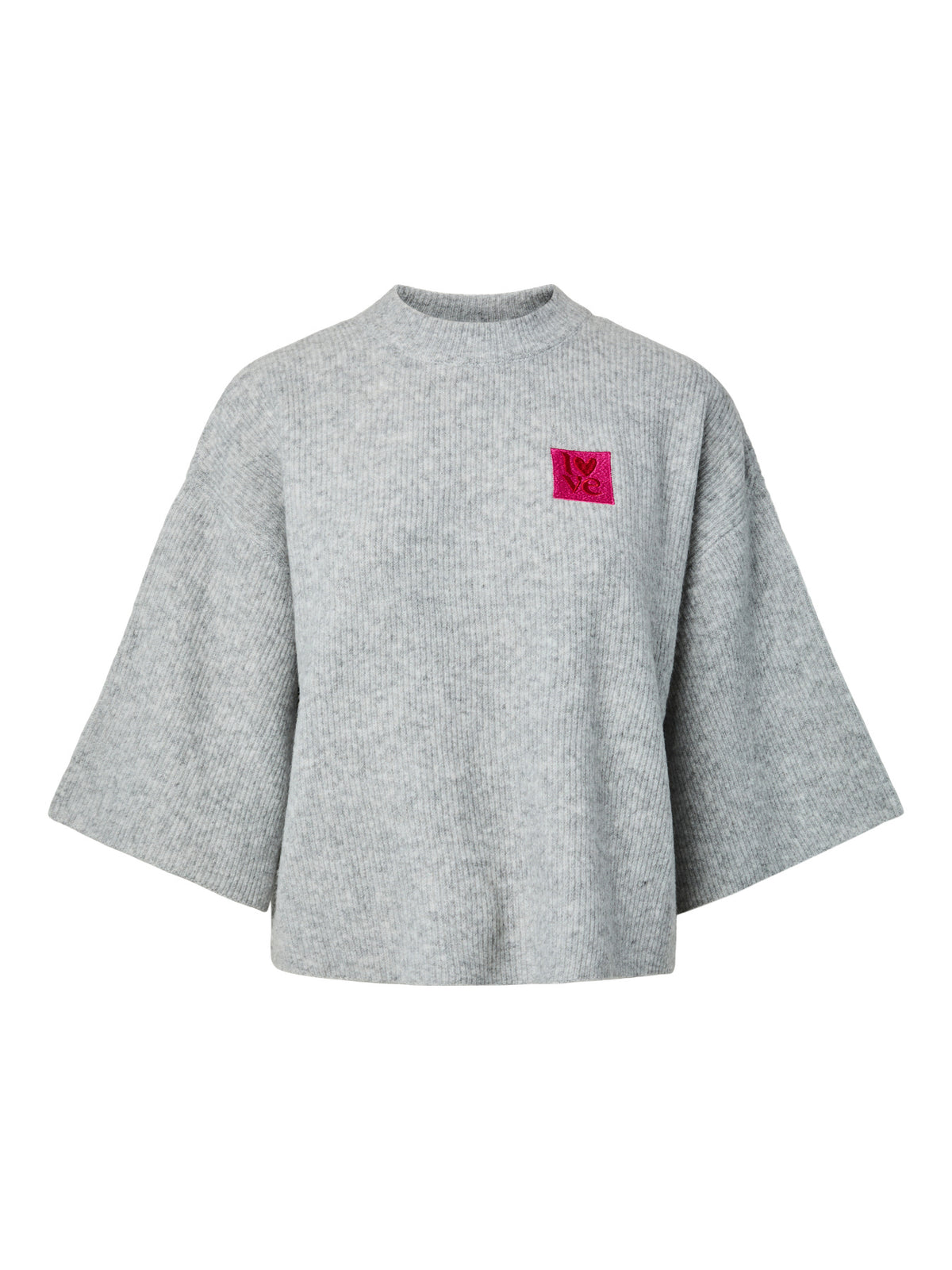 Pieces | Top Niko light grey melange