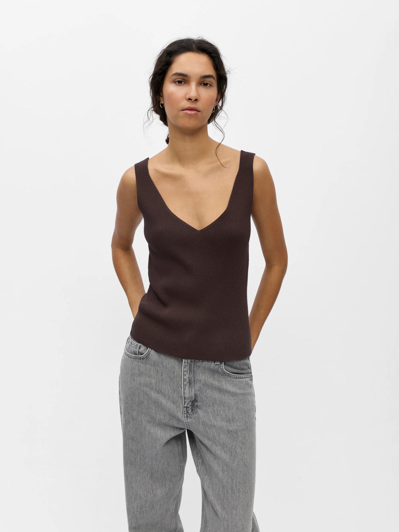 Object | Gebreide top Kuni seal brown